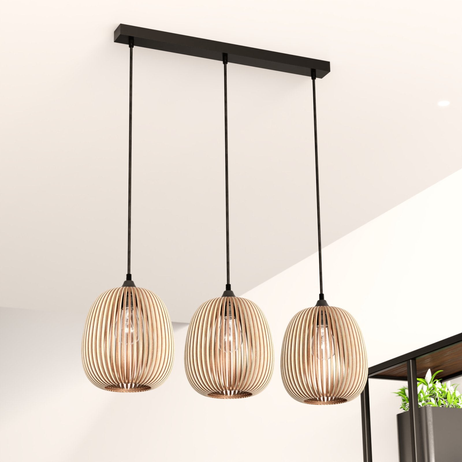3er Hängelampe 'Alva'