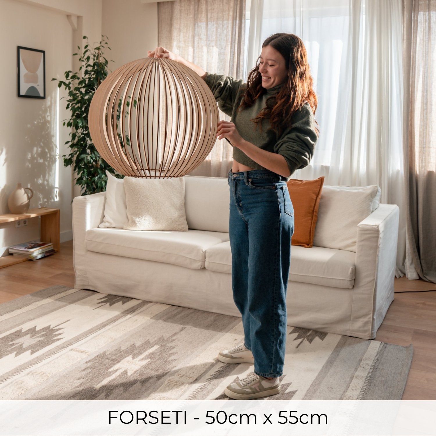 Holzlampe 'Forseti'