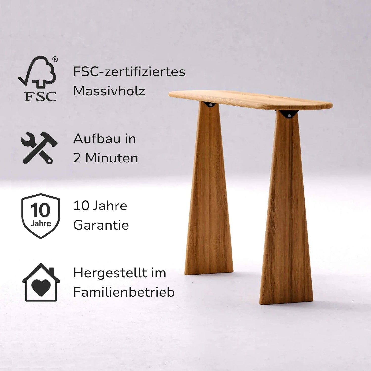 HEDDA – Konsolentisch aus massiver Eiche