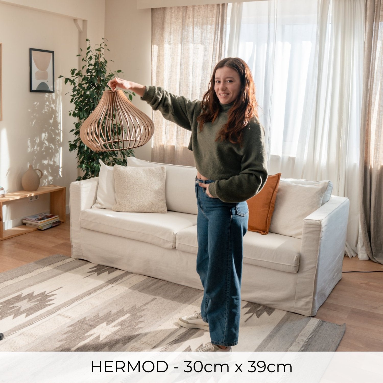Holzlampe 'Hermod'