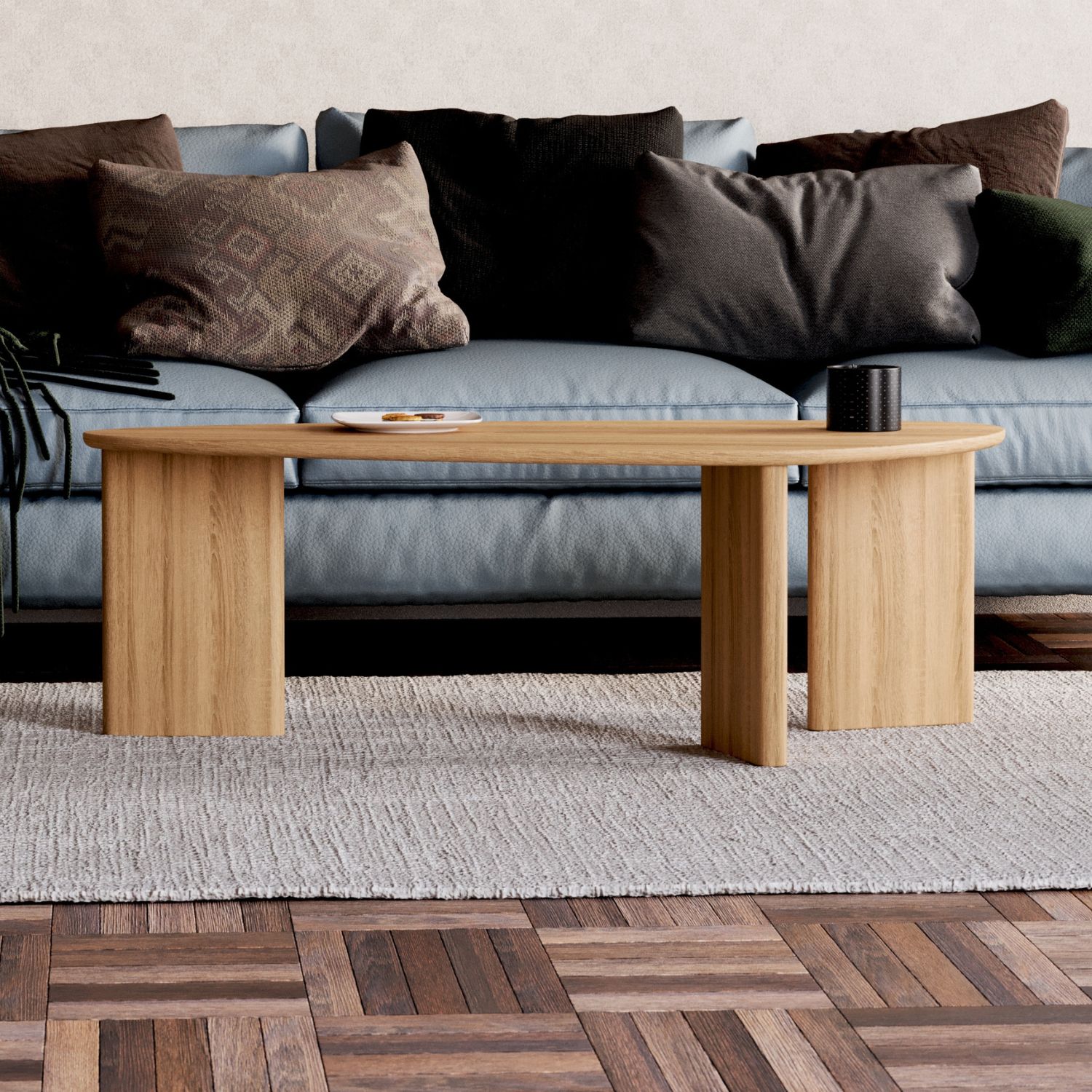 Couchtisch aus massiver Eiche 'Tova'