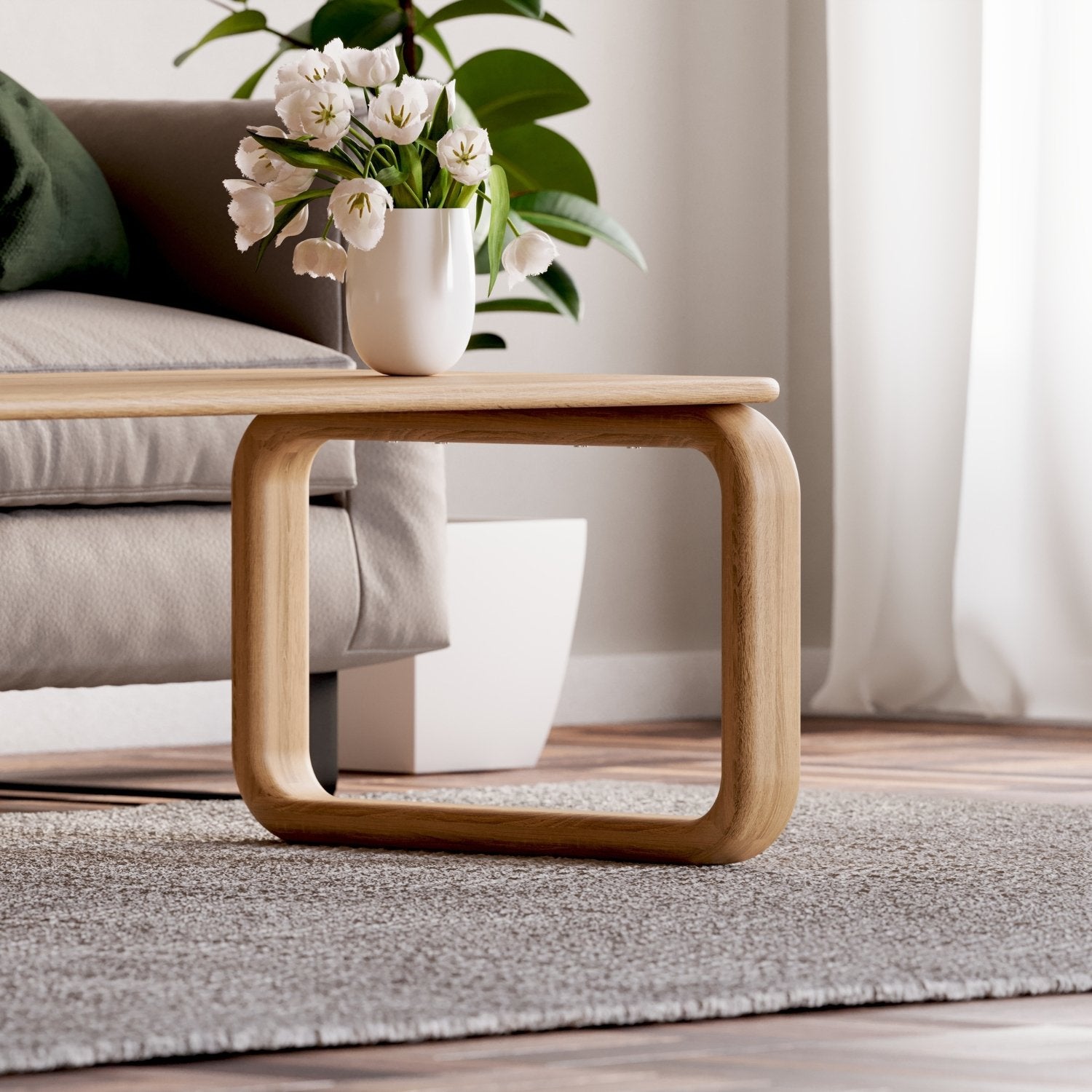 Couchtisch aus massiver Eiche 'Vesa'