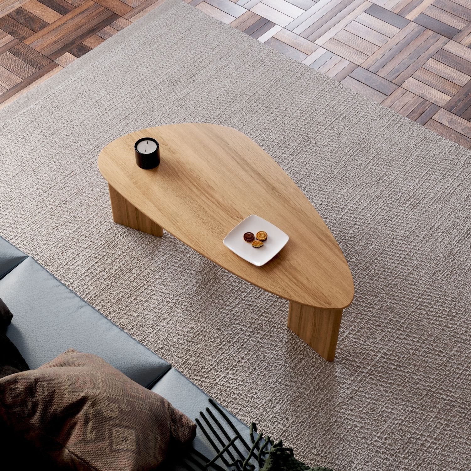 Couchtisch aus massiver Eiche 'Tova'
