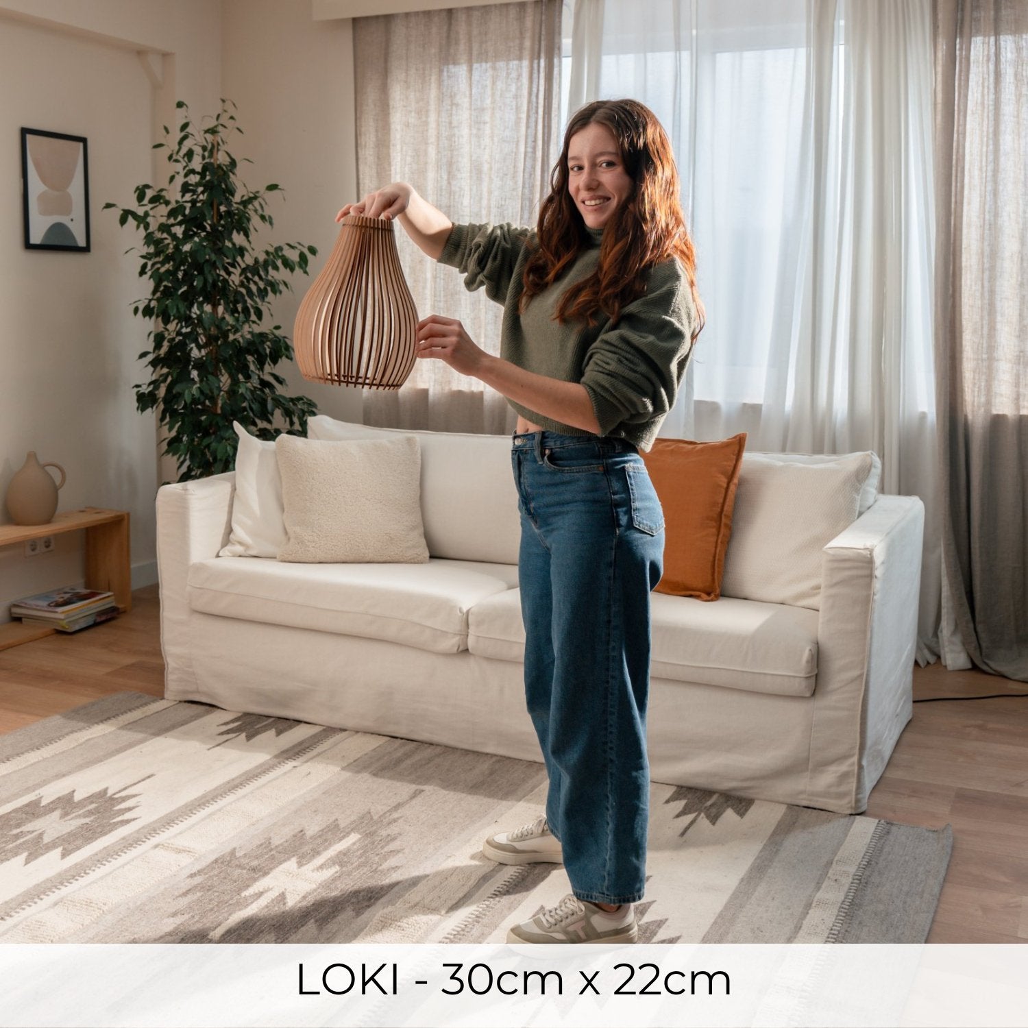 Holzlampe 'Loki'