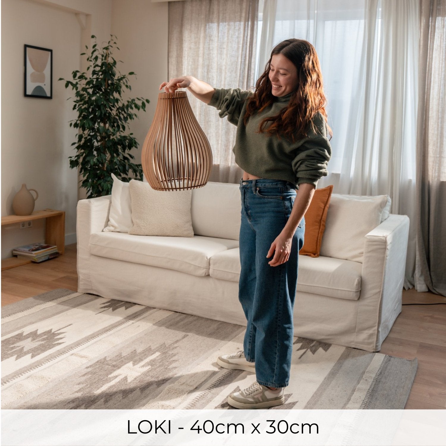 Holzlampe 'Loki'