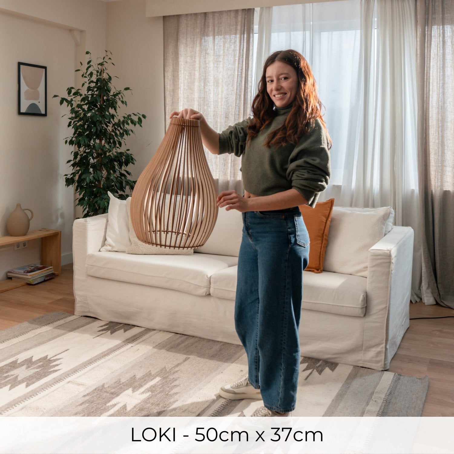 Holzlampe 'Loki'