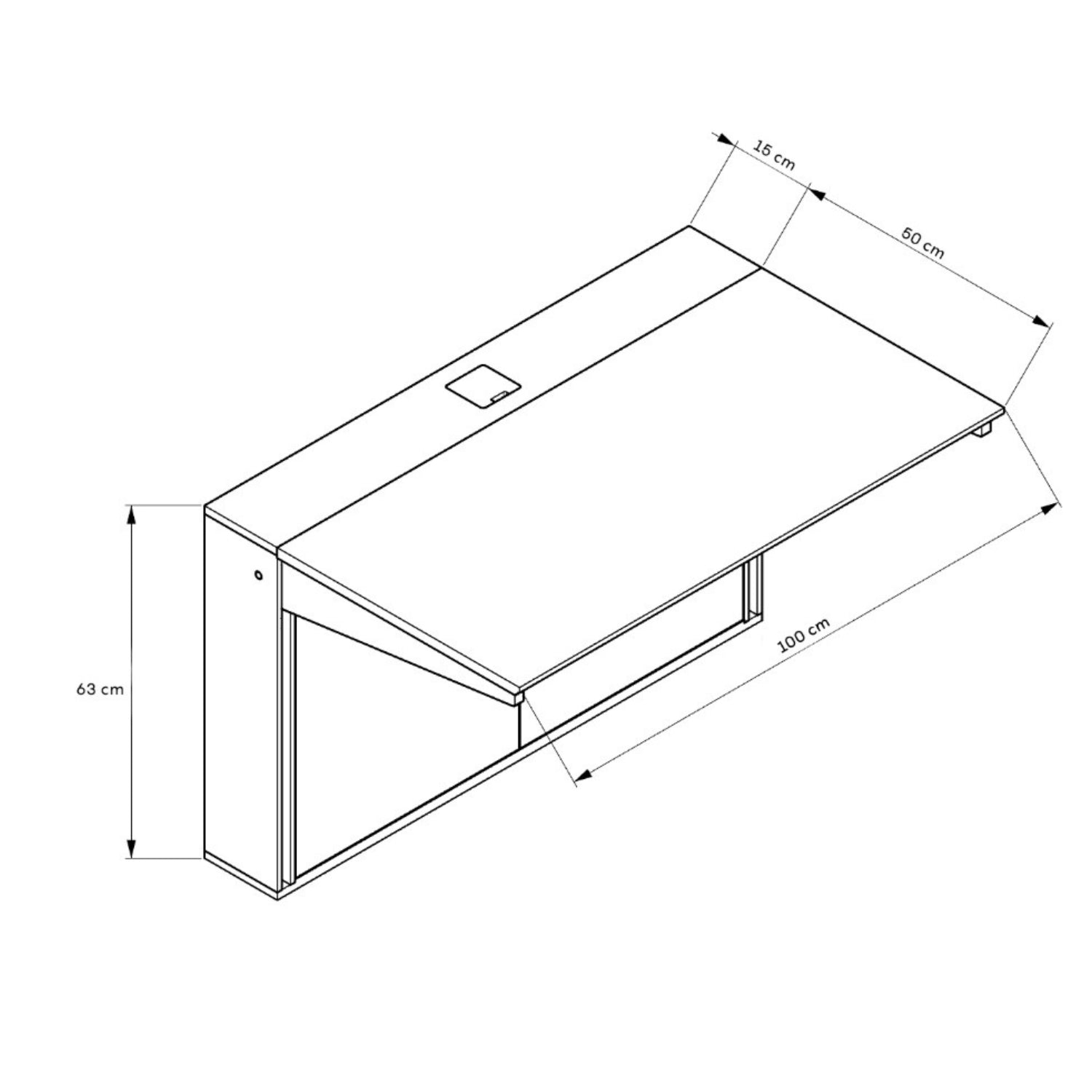 Schreibtisch klappbar 'Nordisk'