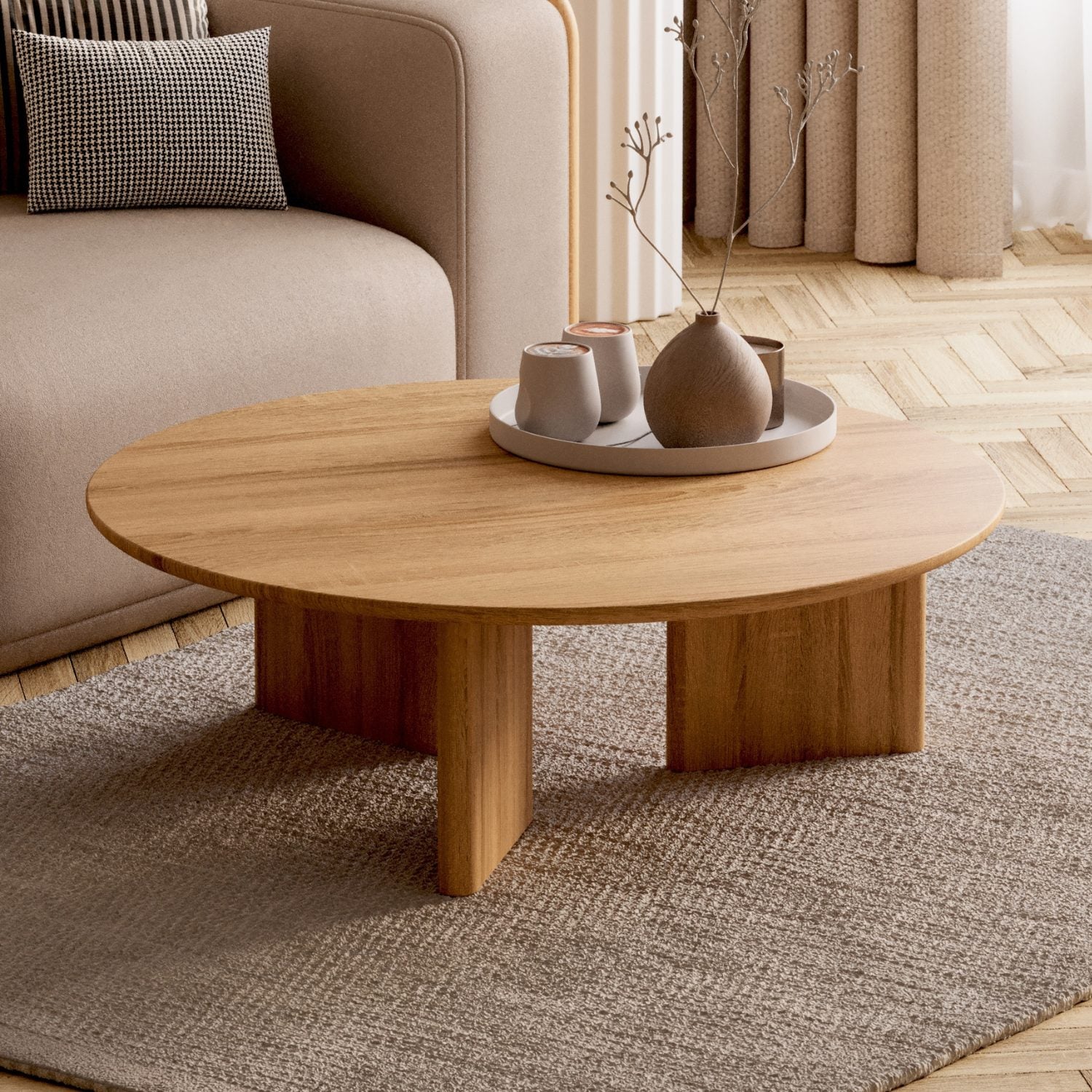 Couchtisch aus massiver Eiche 'Niva'