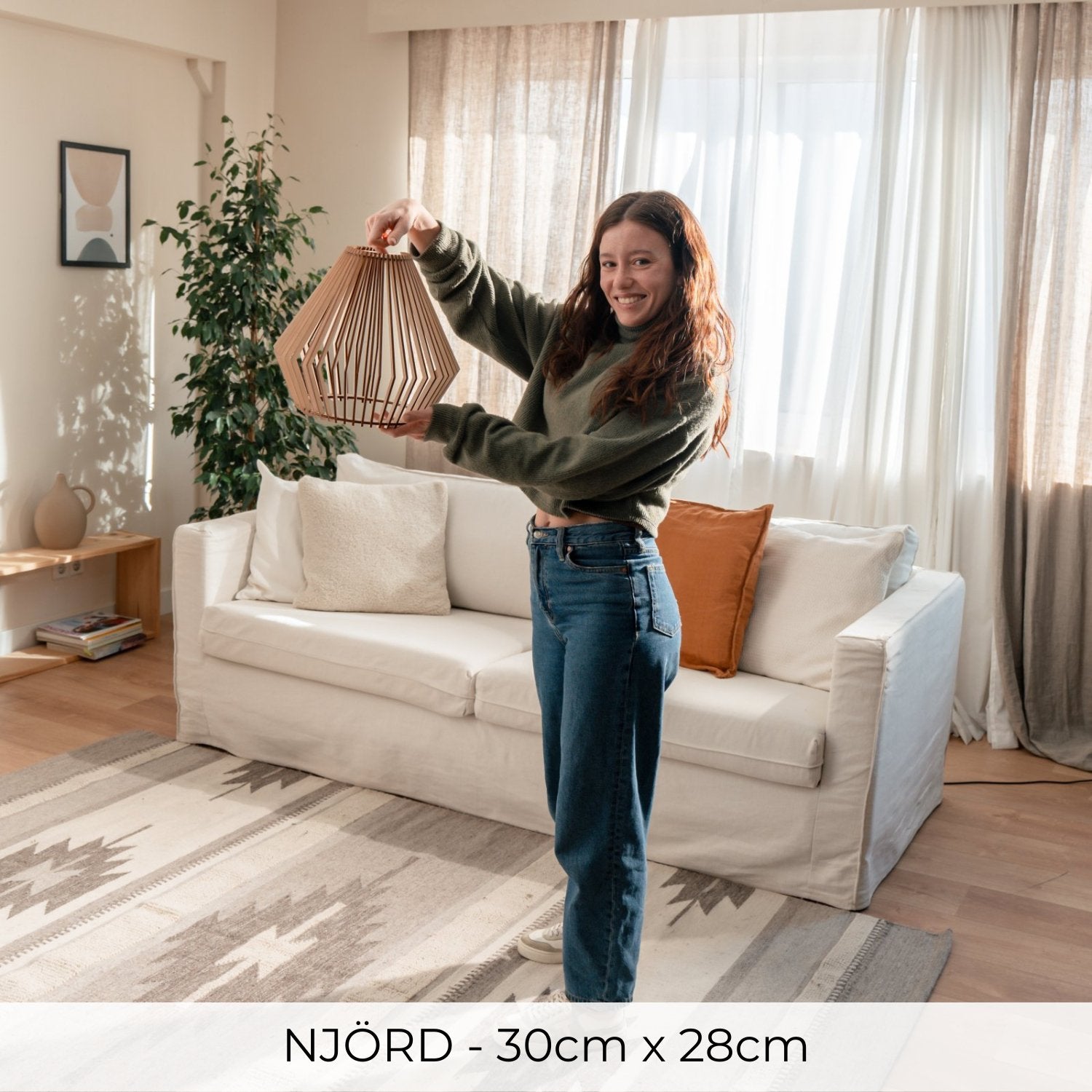 Holzlampe 'Njörd'