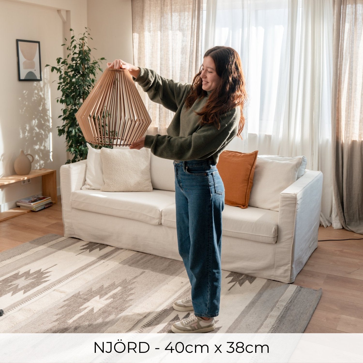Holzlampe 'Njörd'