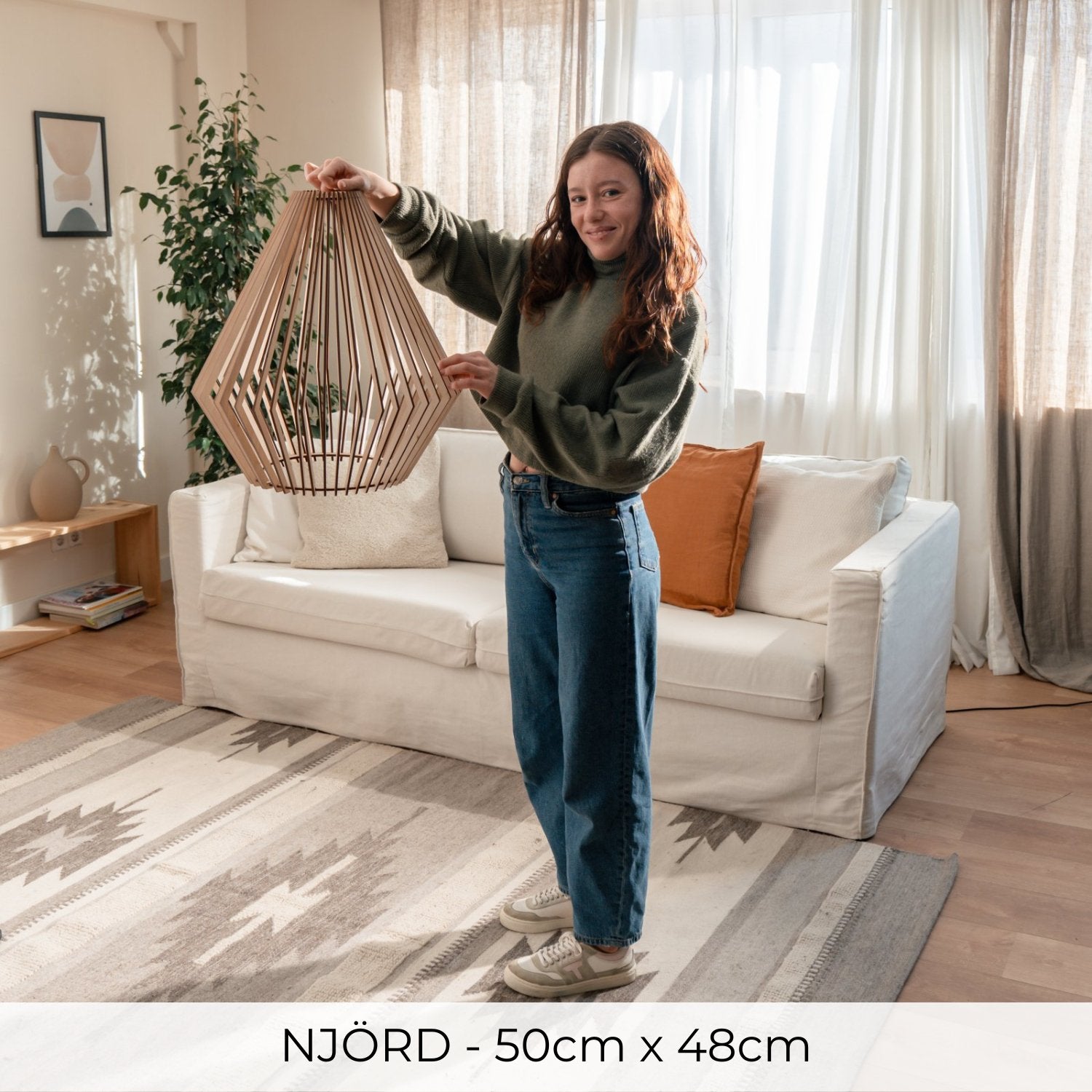Holzlampe 'Njörd'