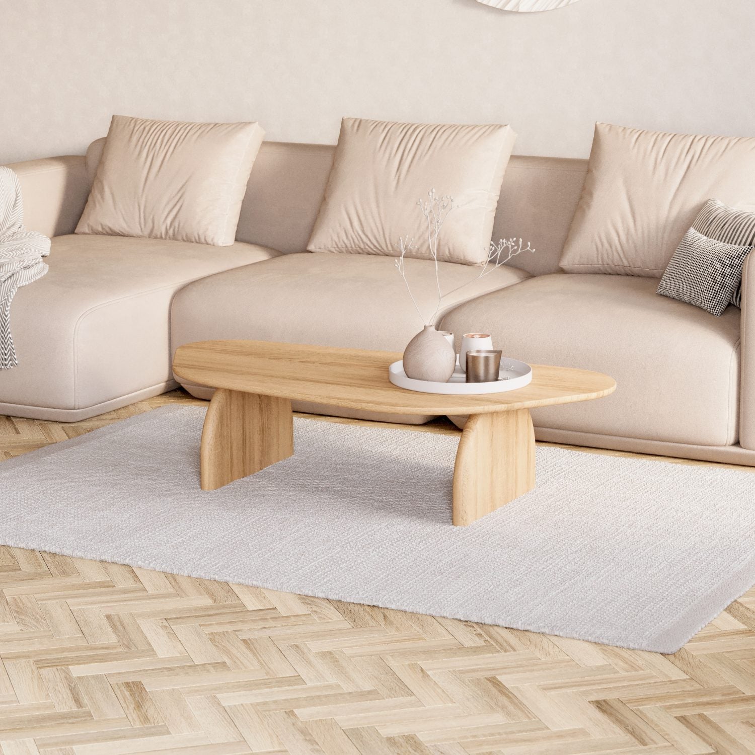 Couchtisch aus massiver Eiche 'Eira'