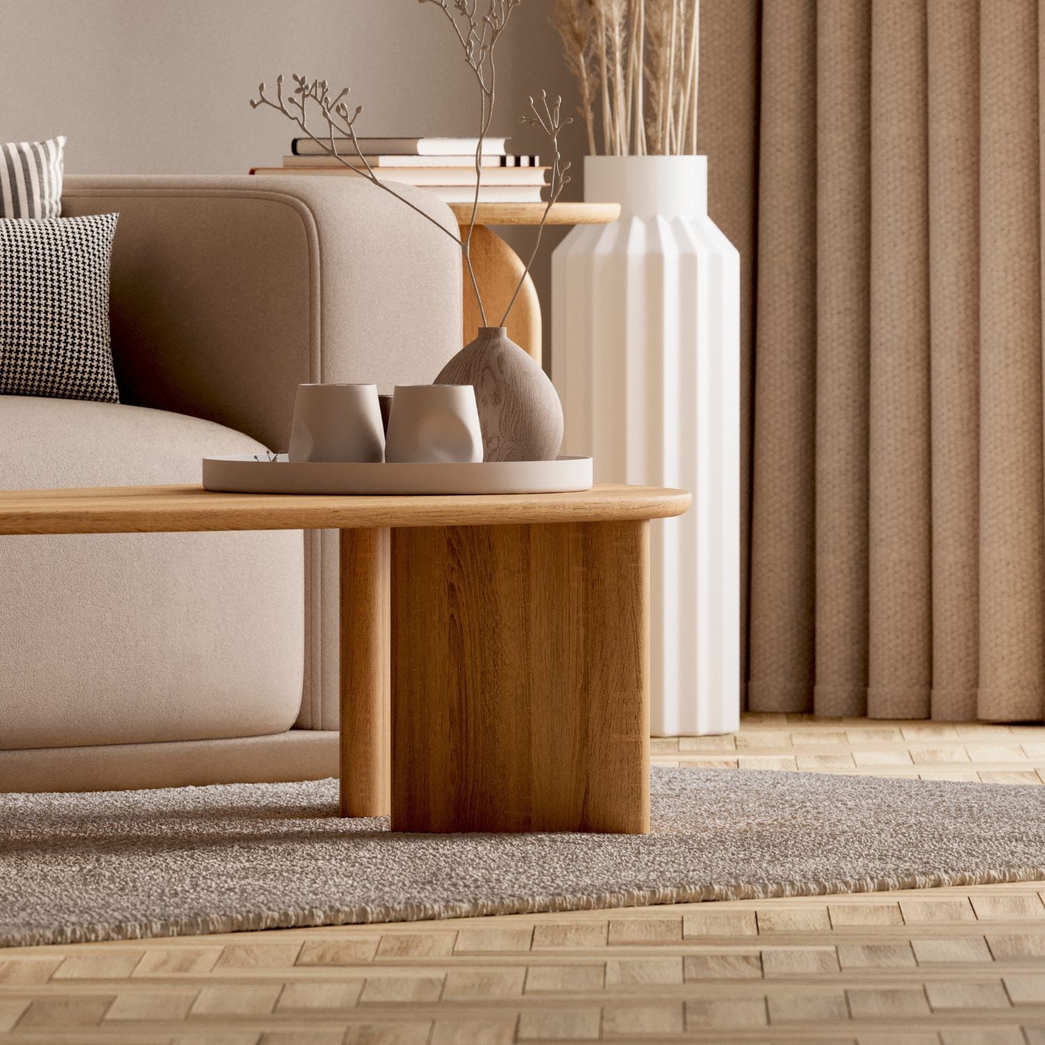 Couchtisch aus massiver Eiche 'Tova'