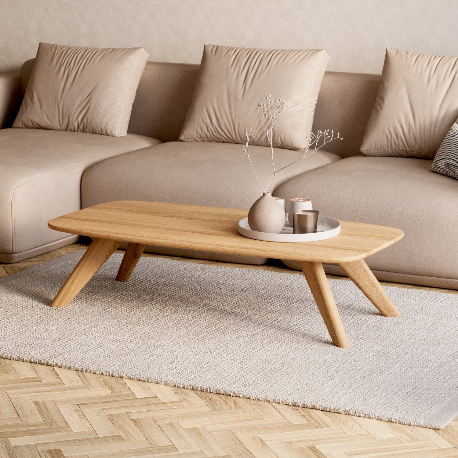 Couchtisch aus massiver Eiche 'Liv'
