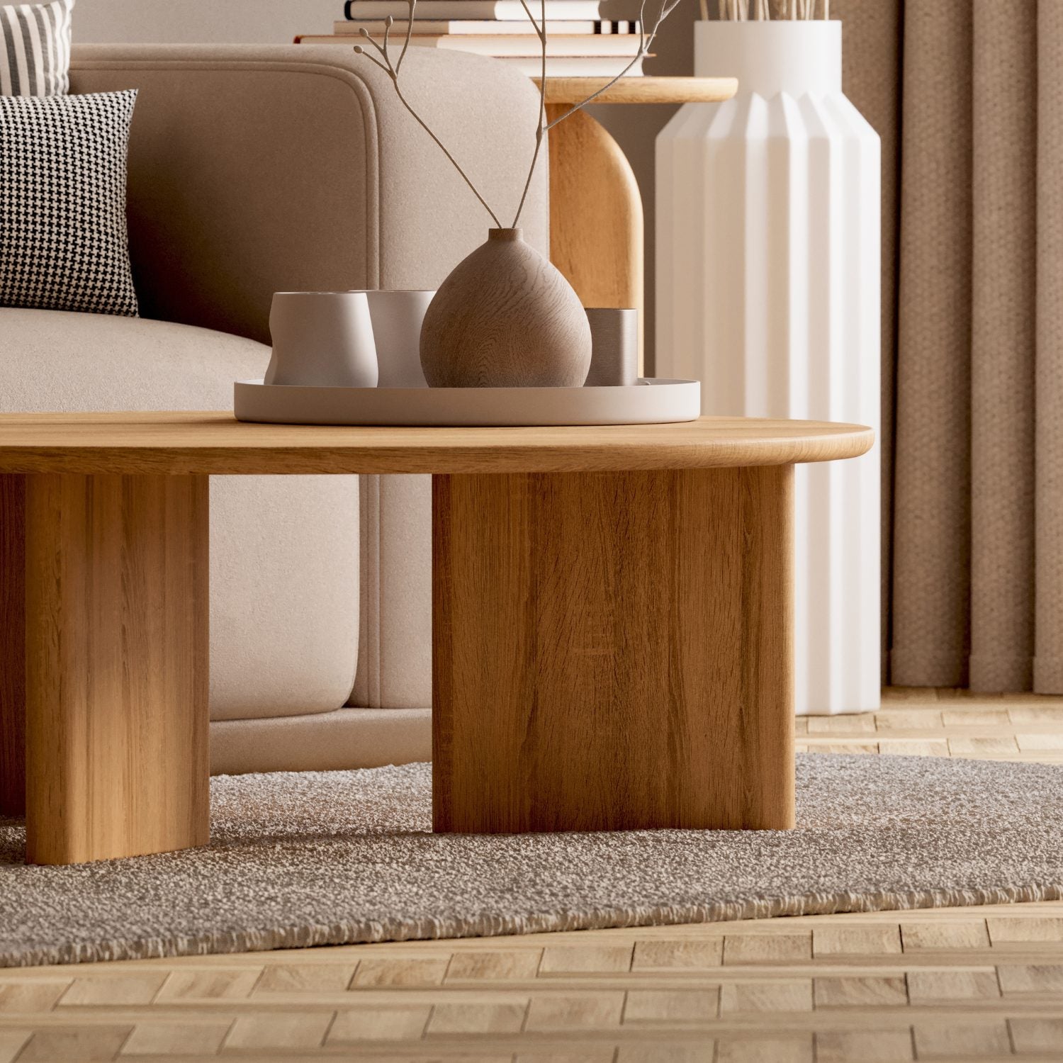 Couchtisch aus massiver Eiche 'Niva'