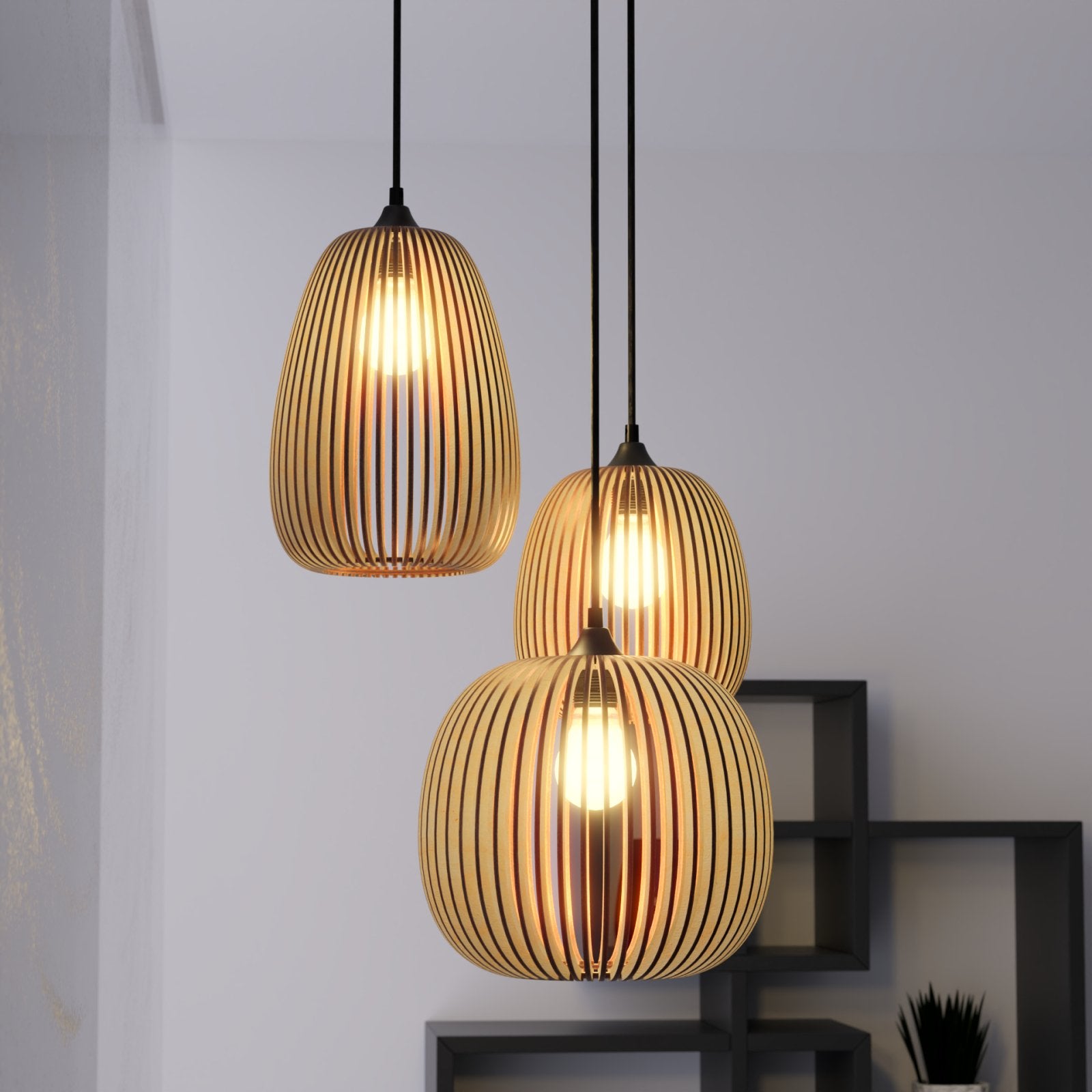 3er Hängelampe 'Eyris'