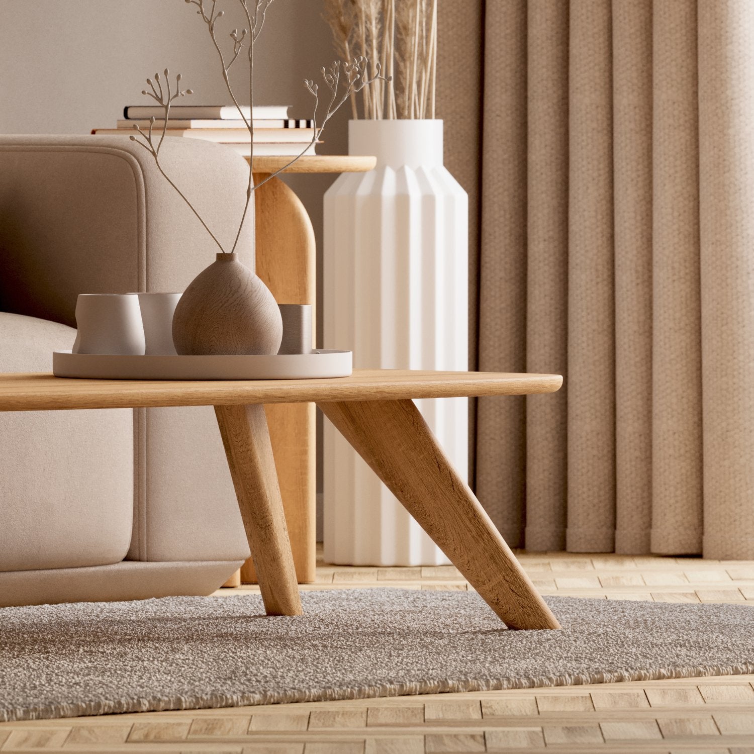 Couchtisch aus massiver Eiche 'Liv'