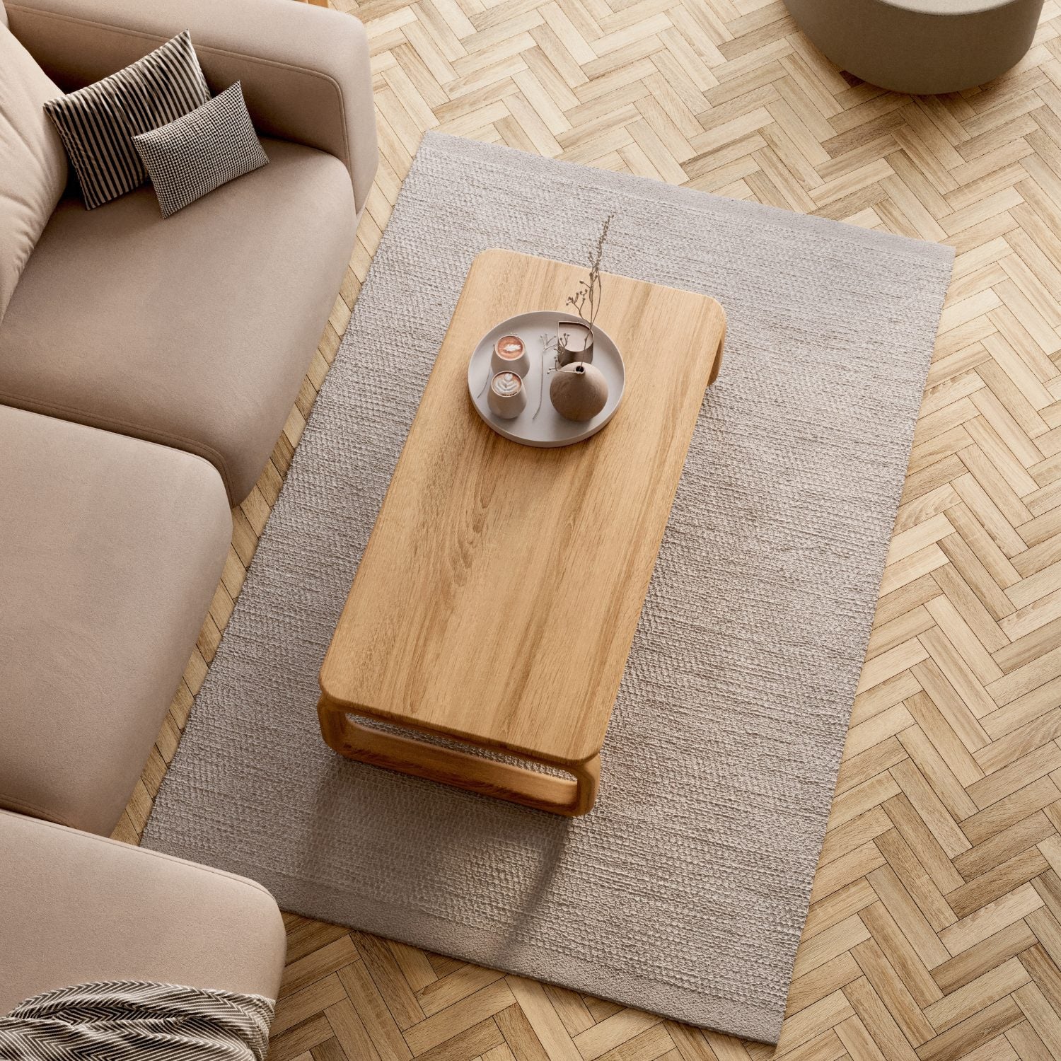 Couchtisch aus massiver Eiche 'Vesa'