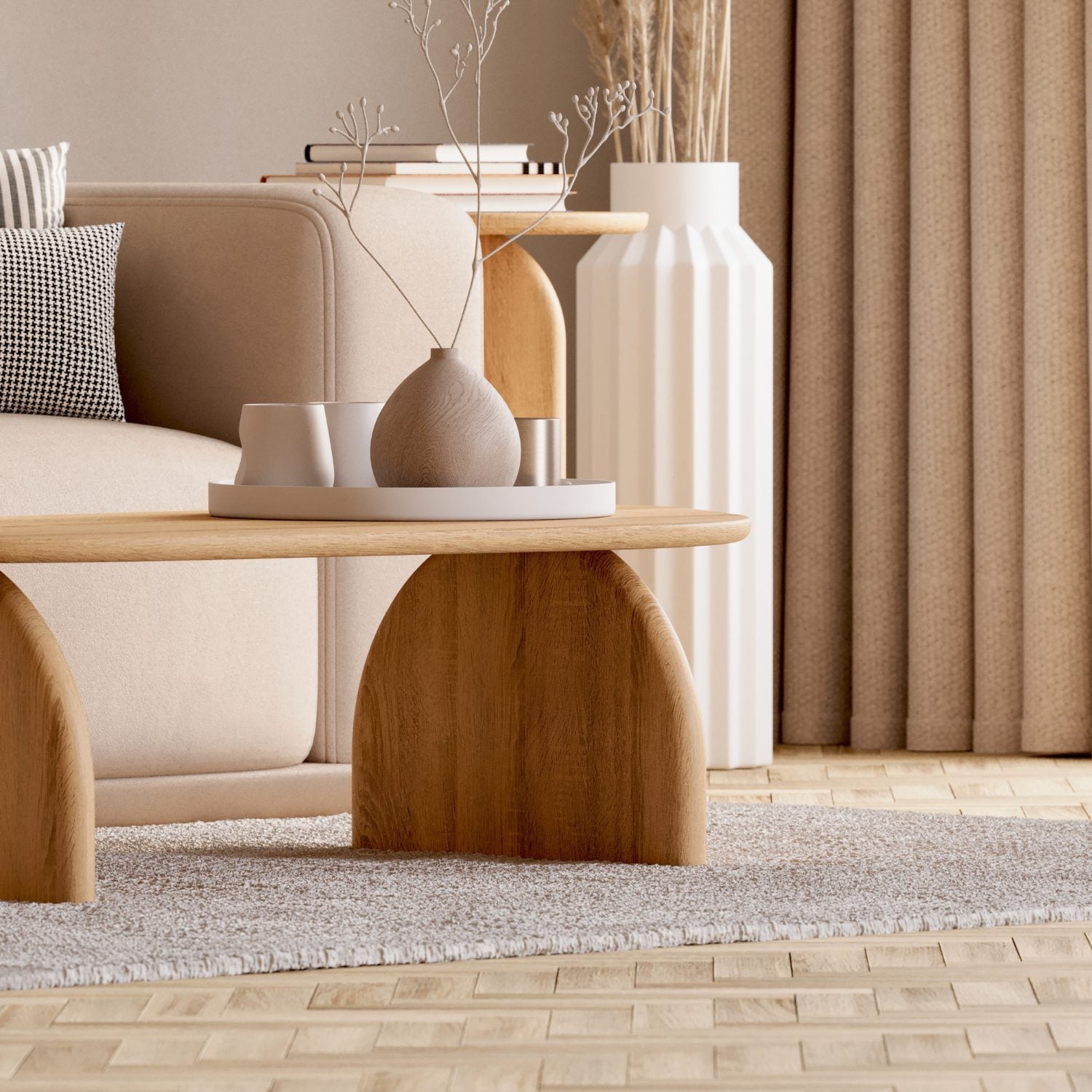 Couchtisch aus massiver Eiche 'Eira'