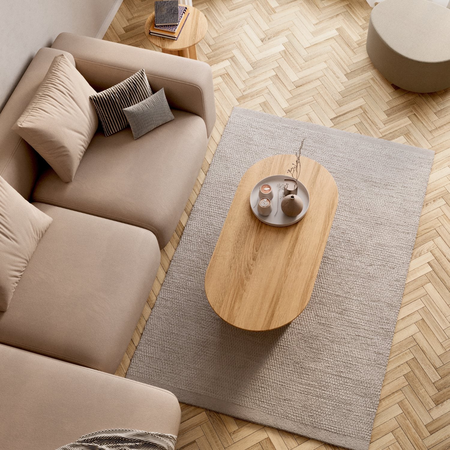 Couchtisch aus massiver Eiche 'Runa'