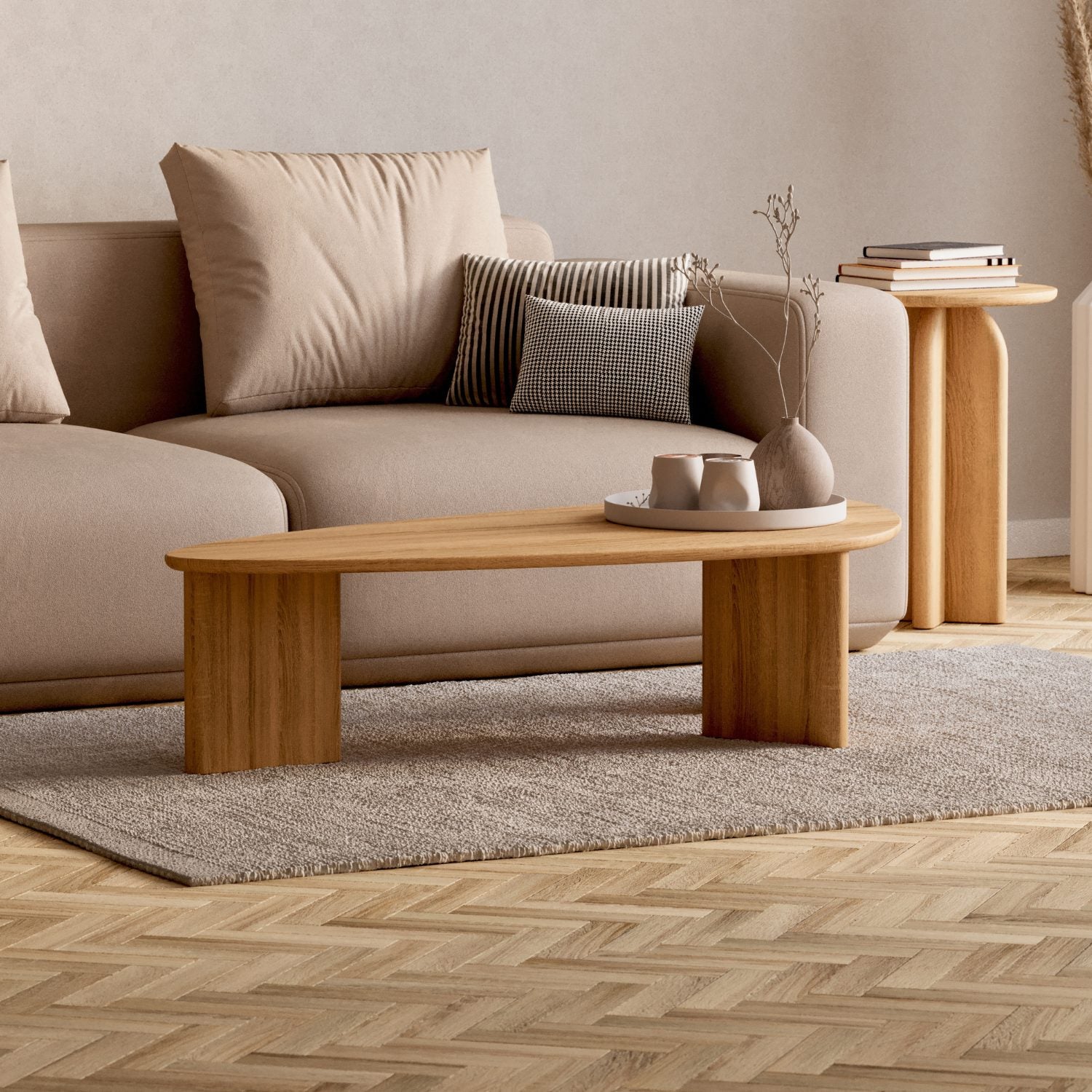 Couchtisch aus massiver Eiche 'Tova'