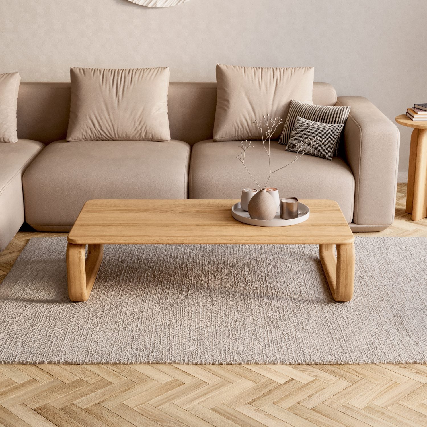 Couchtisch aus massiver Eiche 'Vesa'