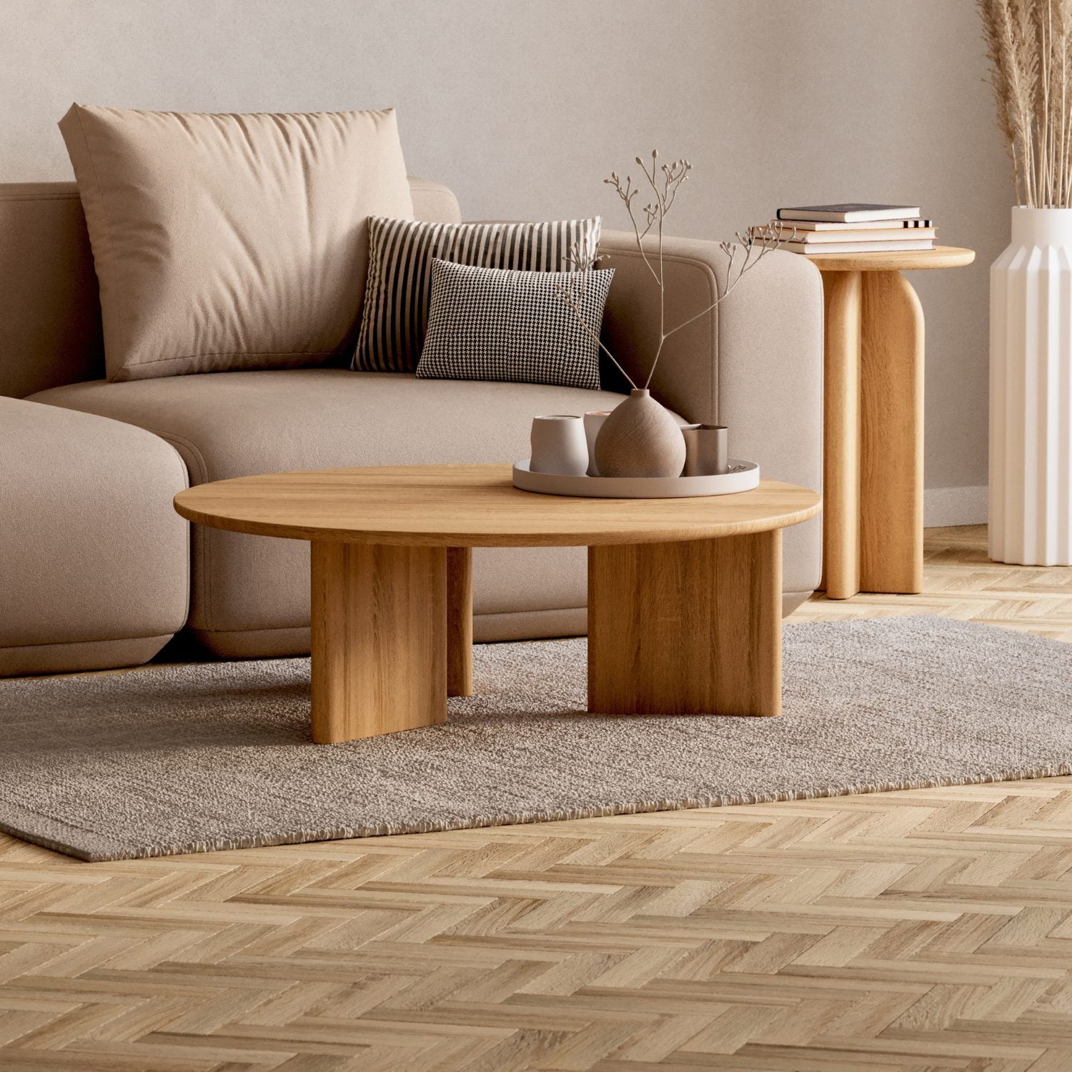 Couchtisch aus massiver Eiche 'Niva'