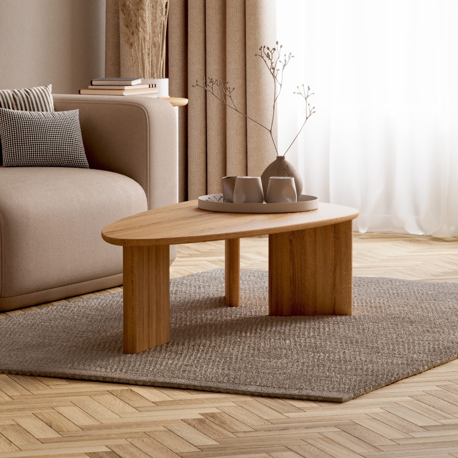 Couchtisch aus massiver Eiche 'Tova'