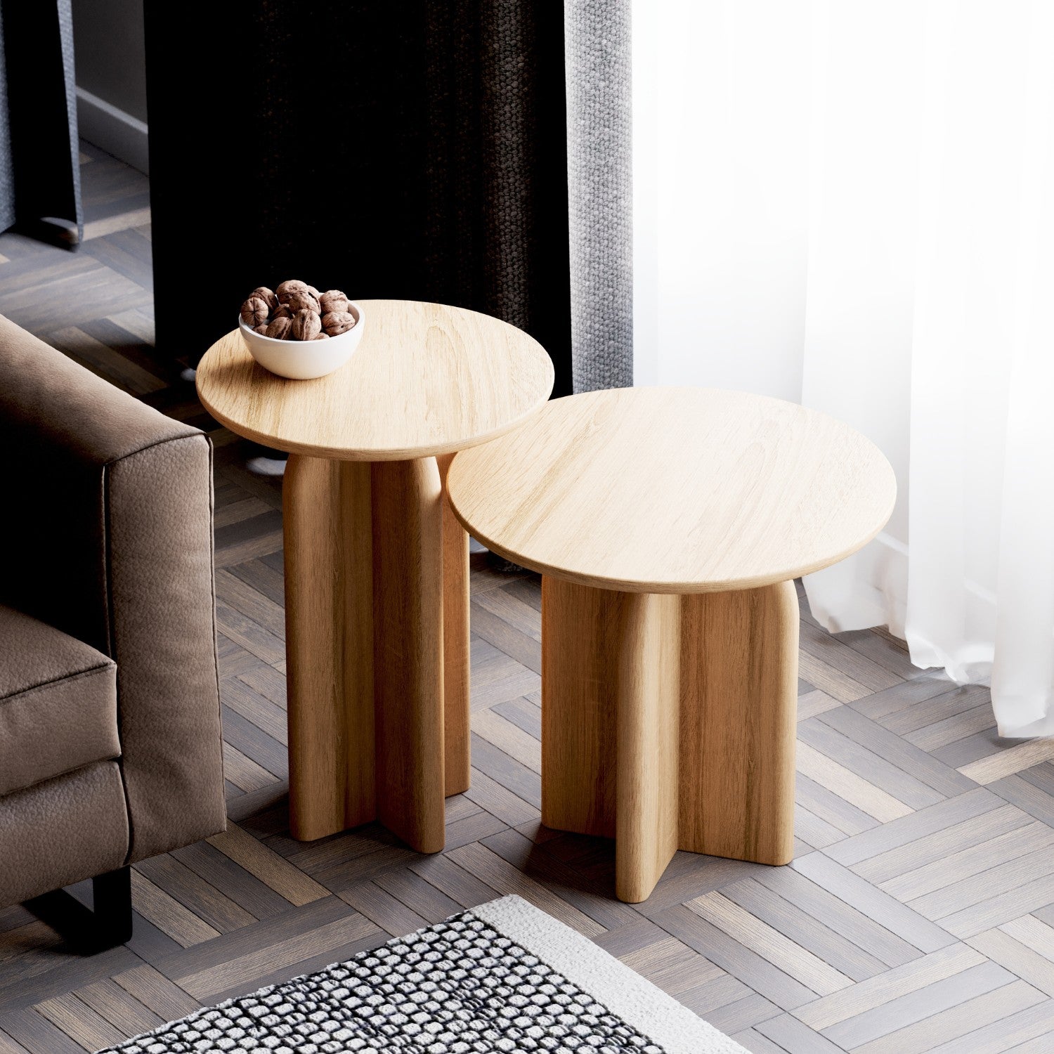 Beistelltisch aus massiver Eiche (FSC®) – Luna