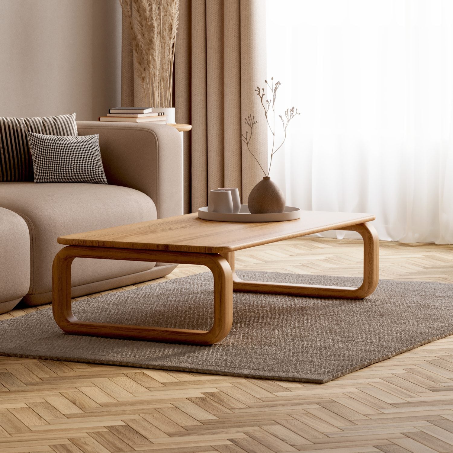Couchtisch aus massiver Eiche 'Vesa'