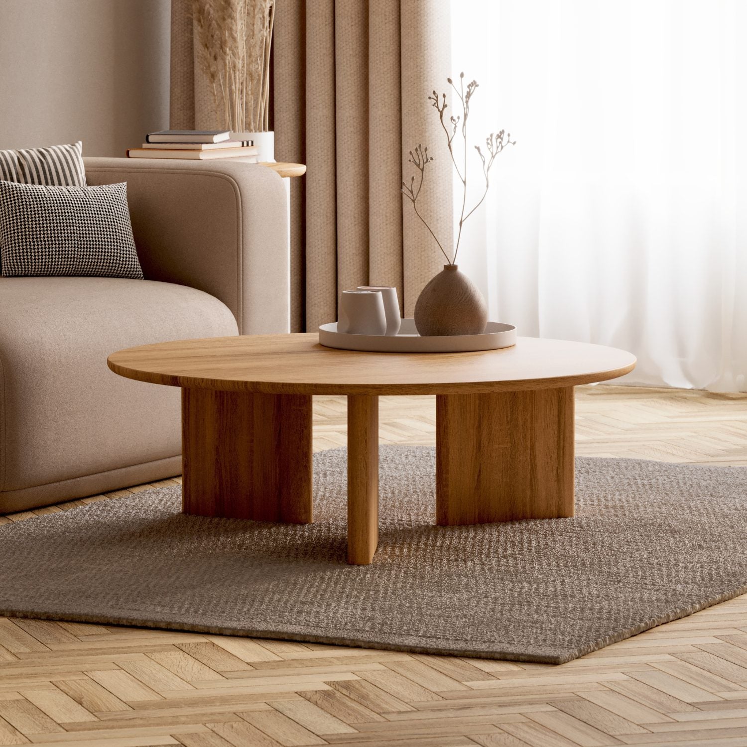 Couchtisch aus massiver Eiche 'Niva'