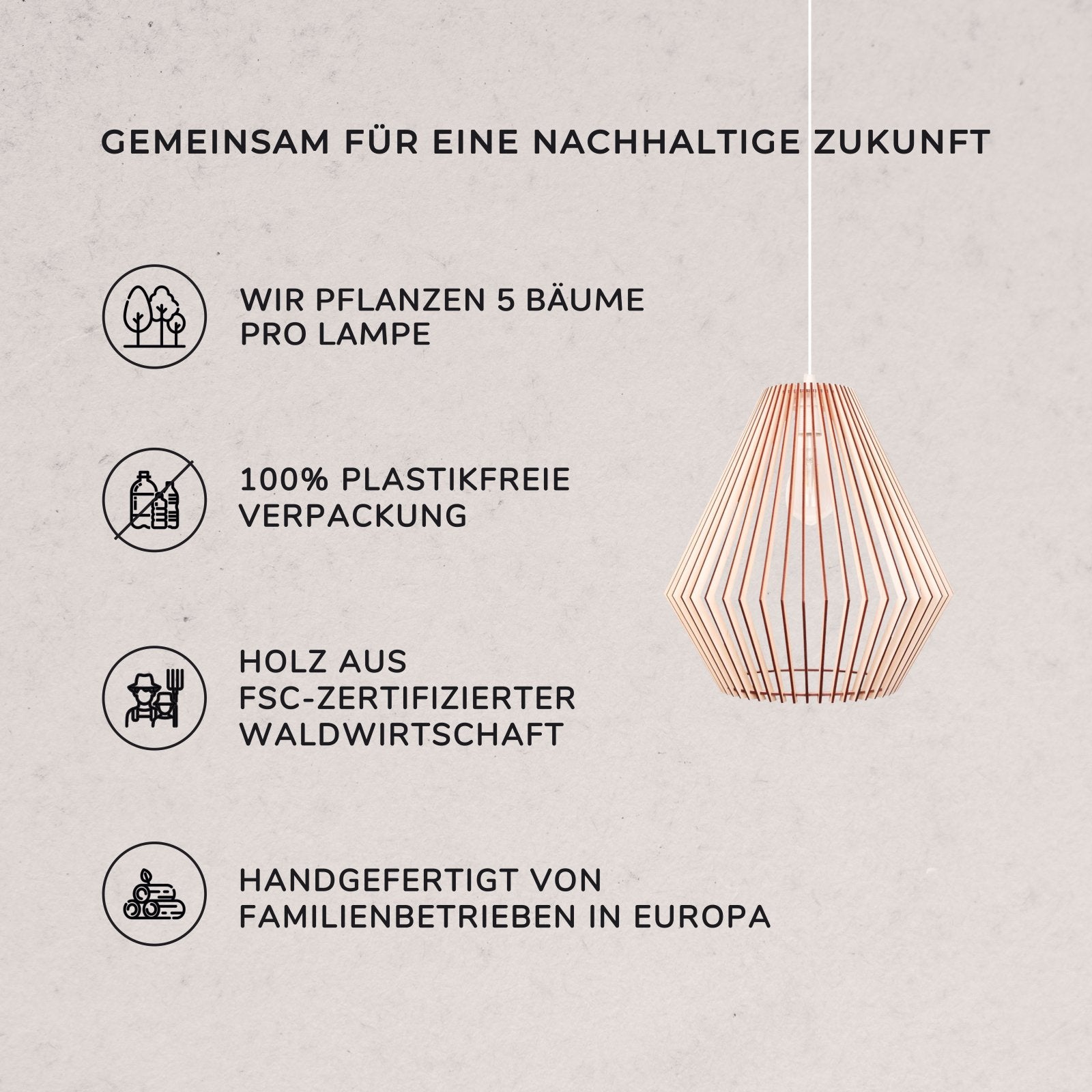 Holzlampe 'Njörd'