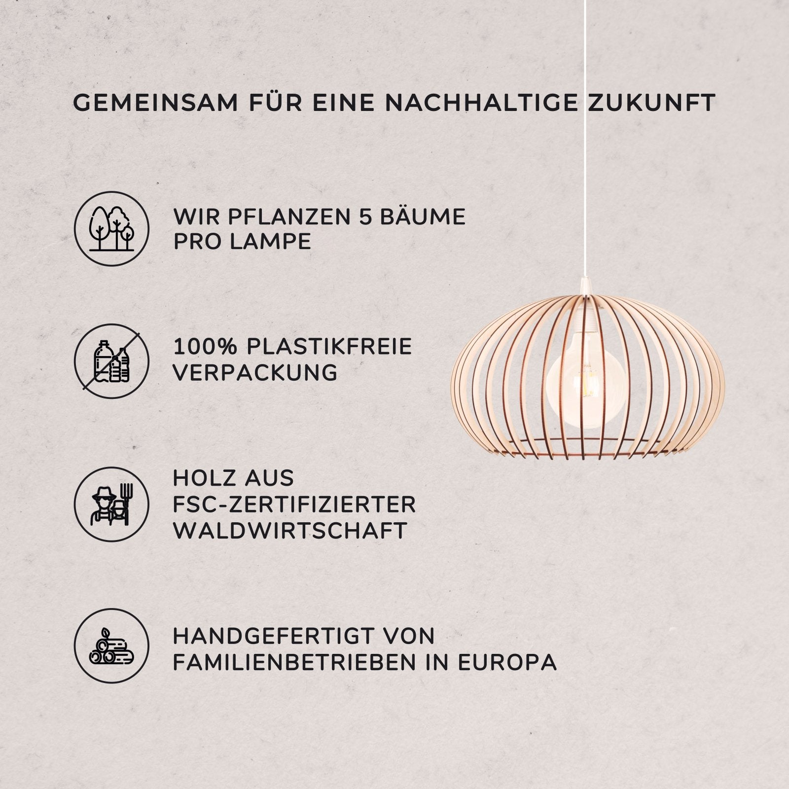 Holzlampe 'Ostard'
