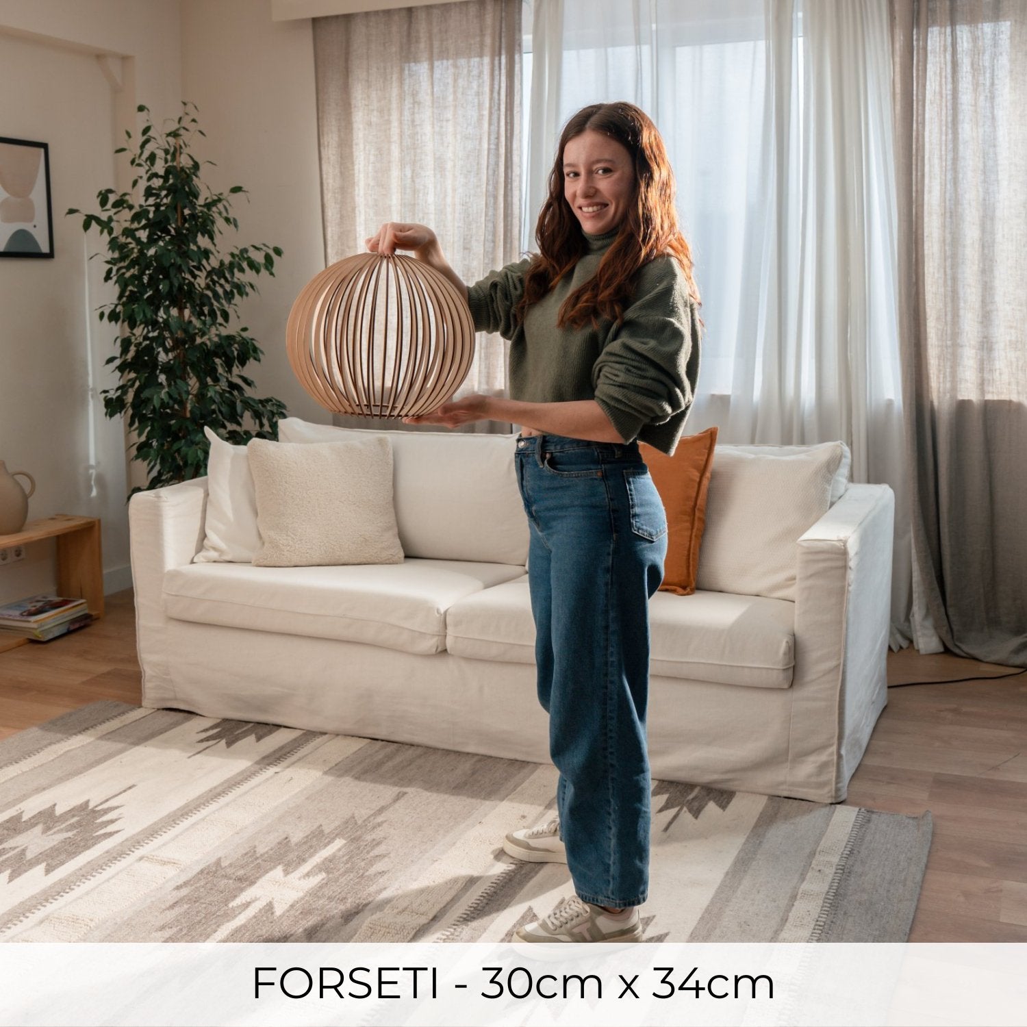 Holzlampe 'Forseti'