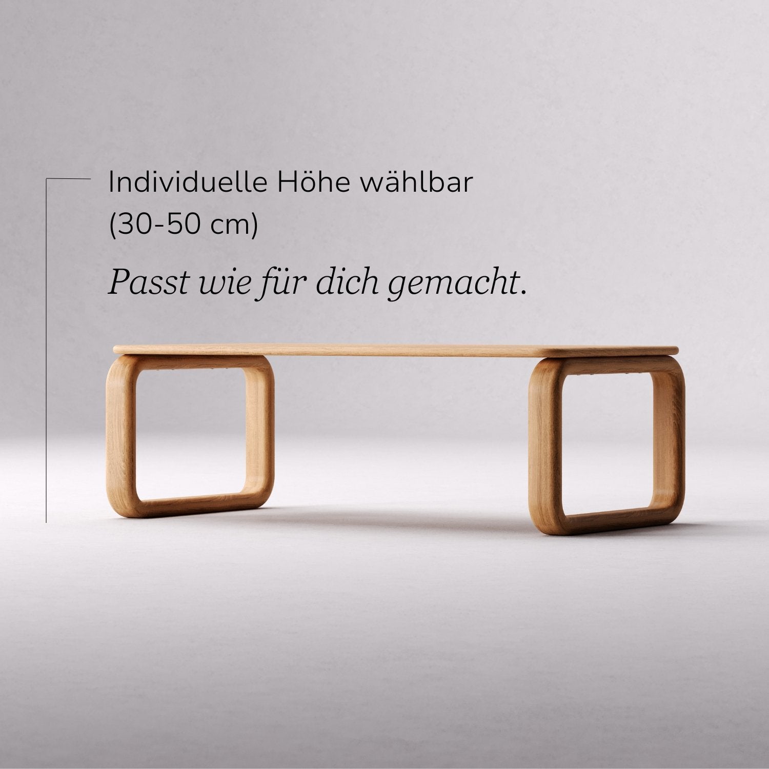 Couchtisch aus massiver Eiche 'Vesa'