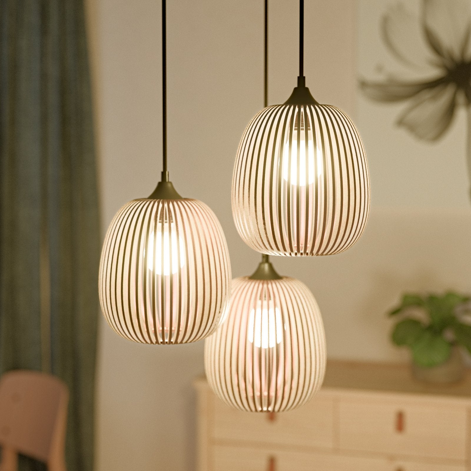 3er Hängelampe 'Styrka'