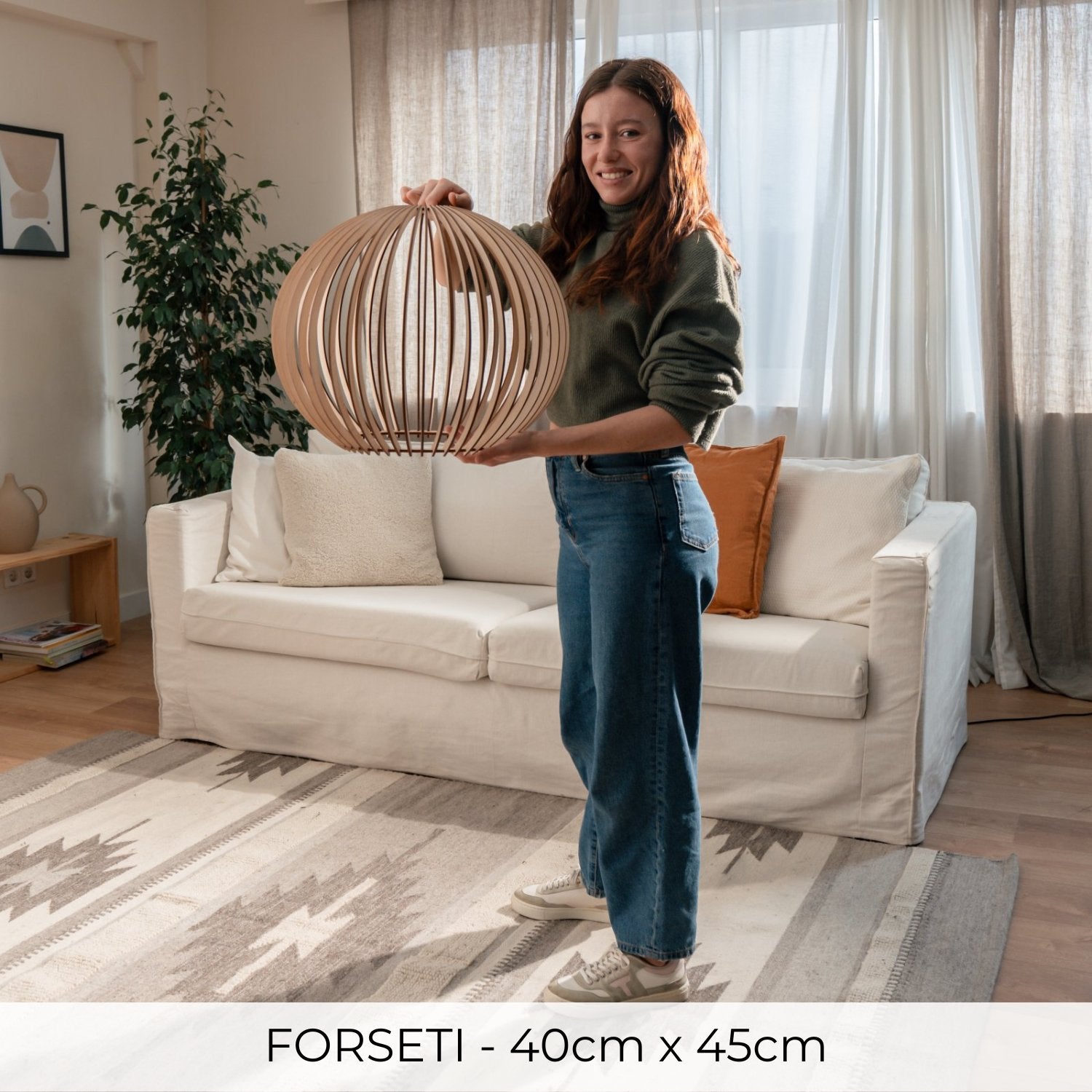 Holzlampe 'Forseti'