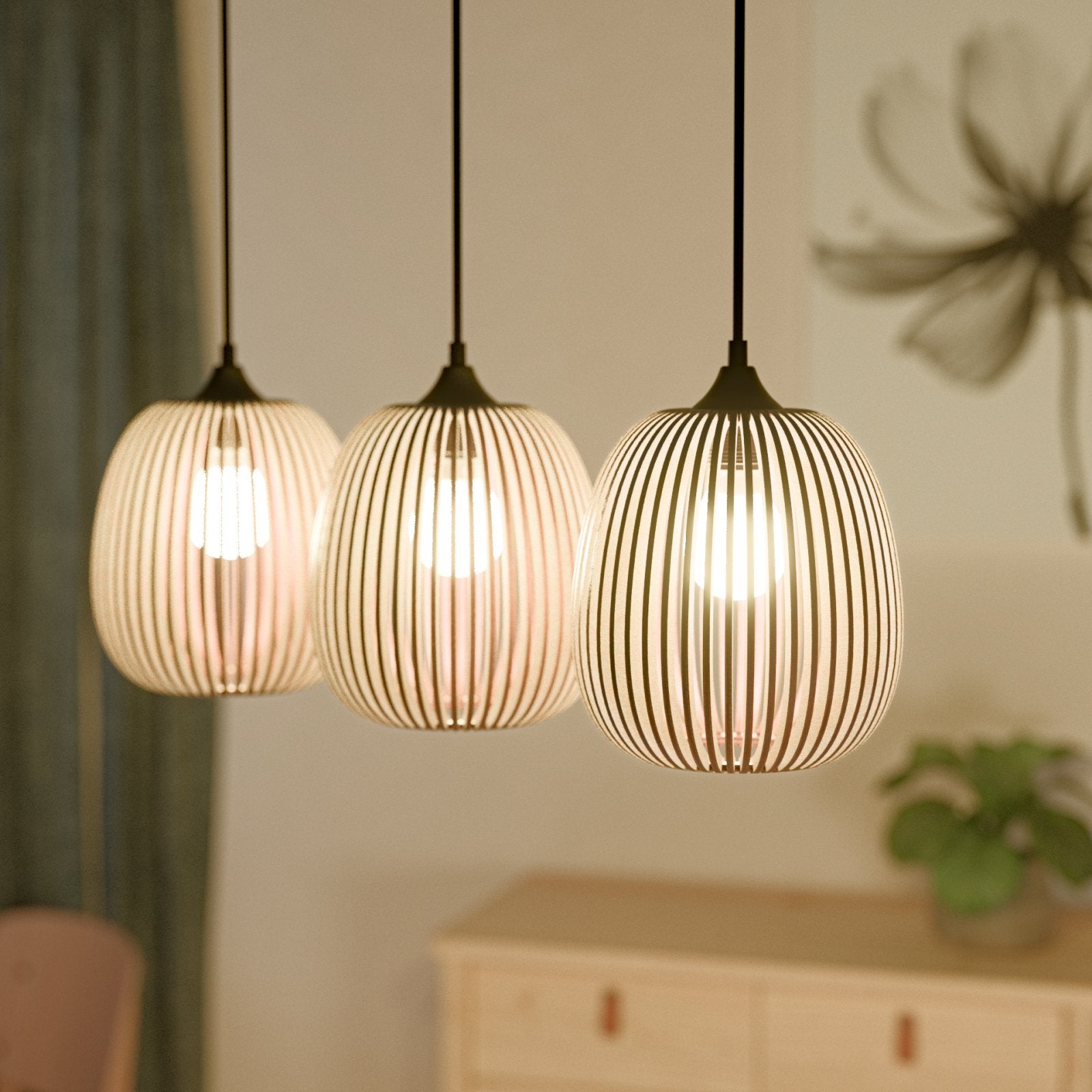 3er Hängelampe 'Alva'
