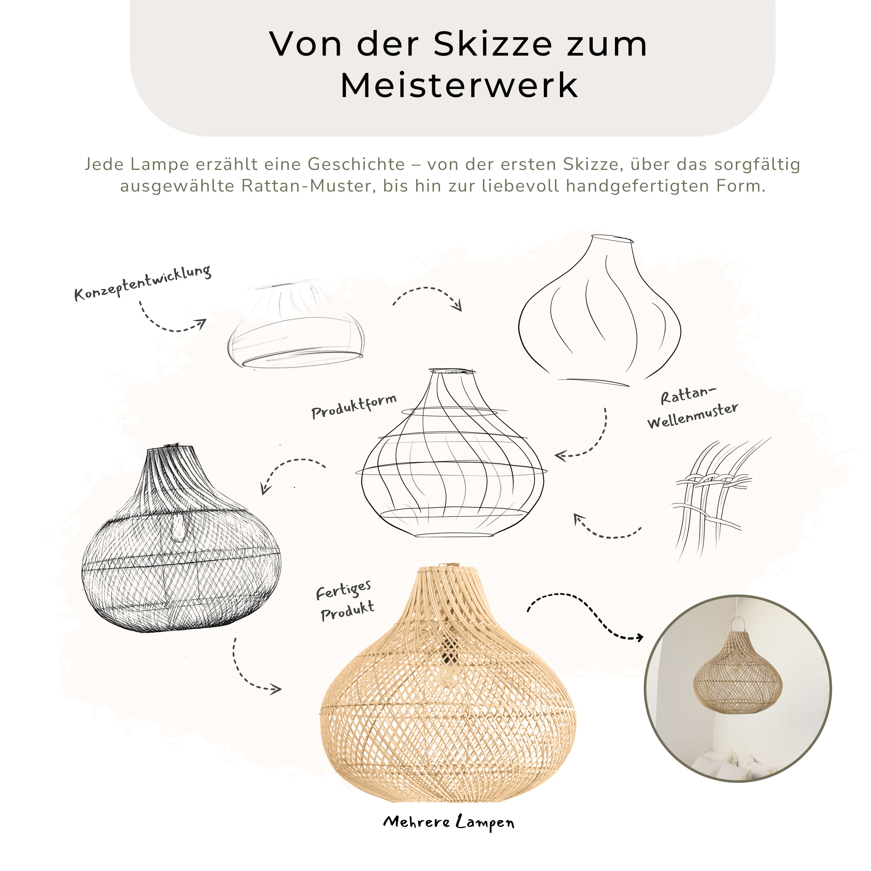 Rattan-Lampe 'Veya'