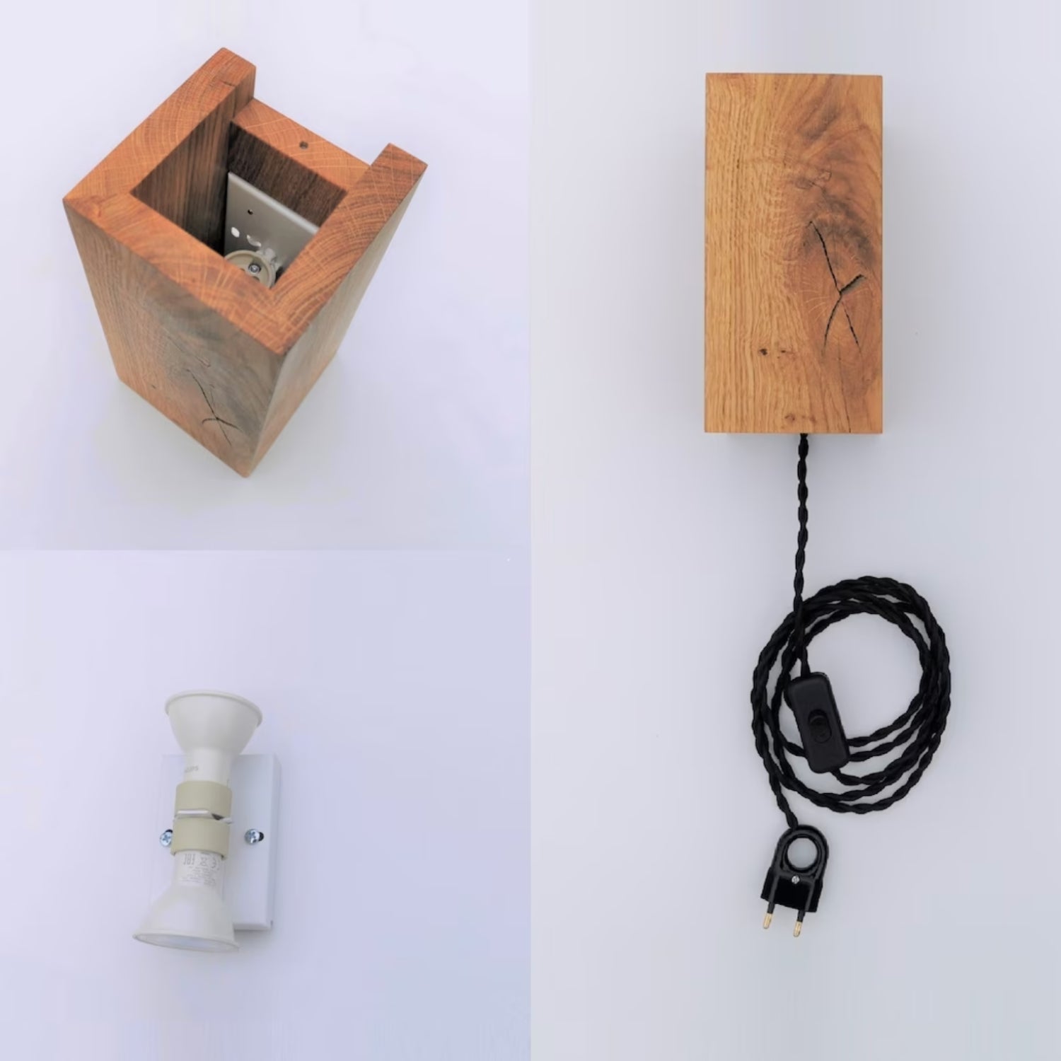 Wandlampe Holz Badajoz Wandleuchte Abjora