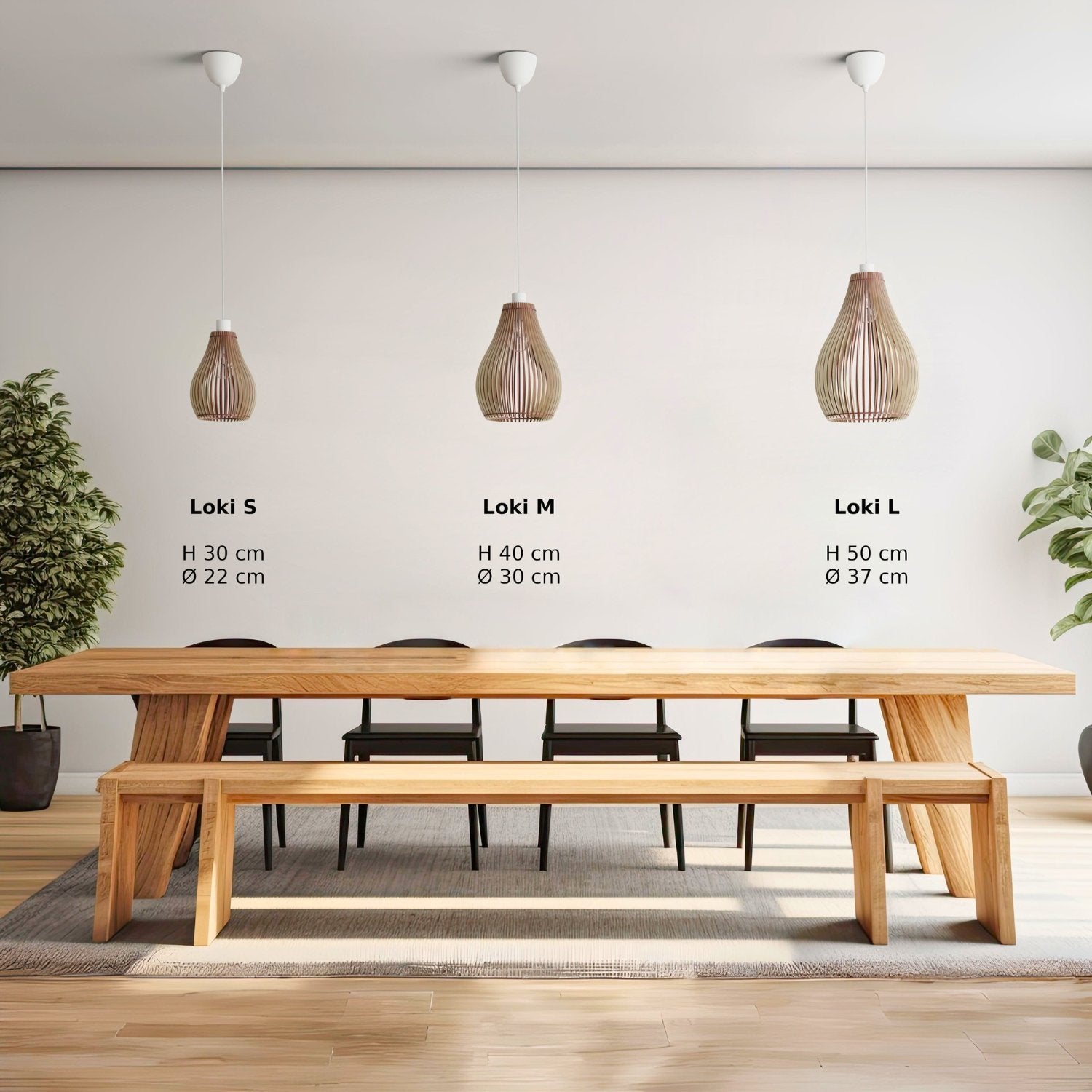 Holzlampe 'Loki'