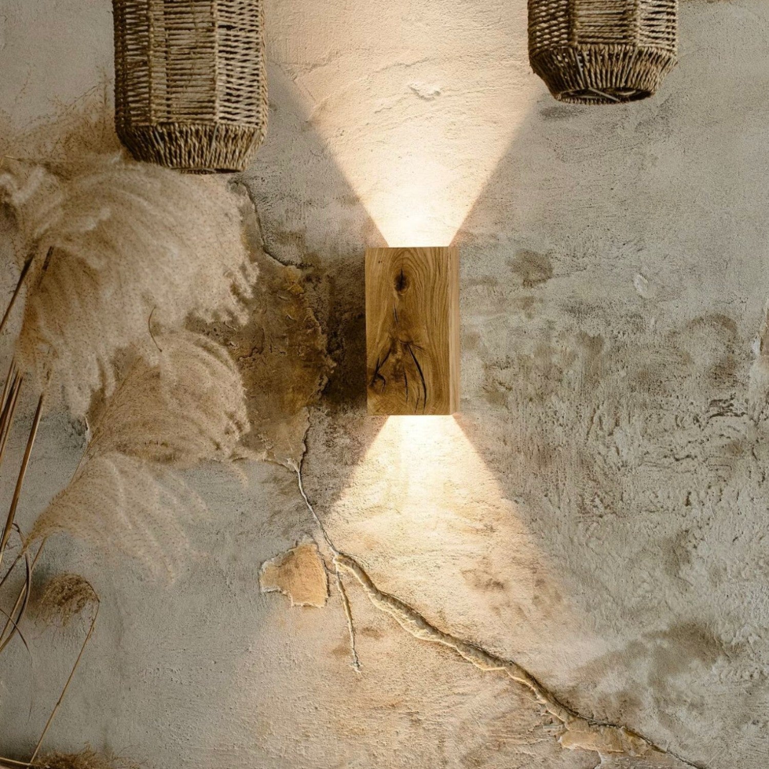 Wandlampe Holz Badajoz Wandleuchte Abjora