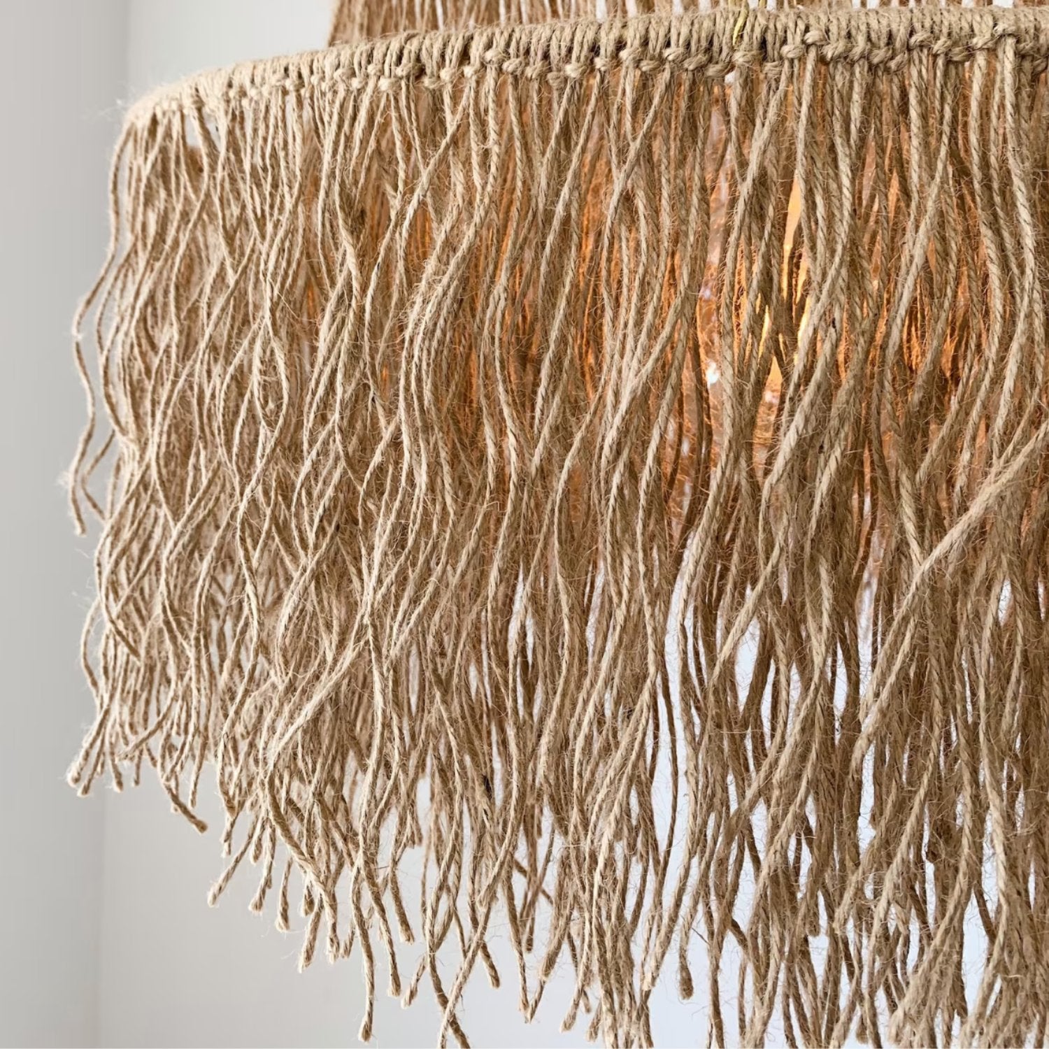 Makramee Lampe 'Avløp'