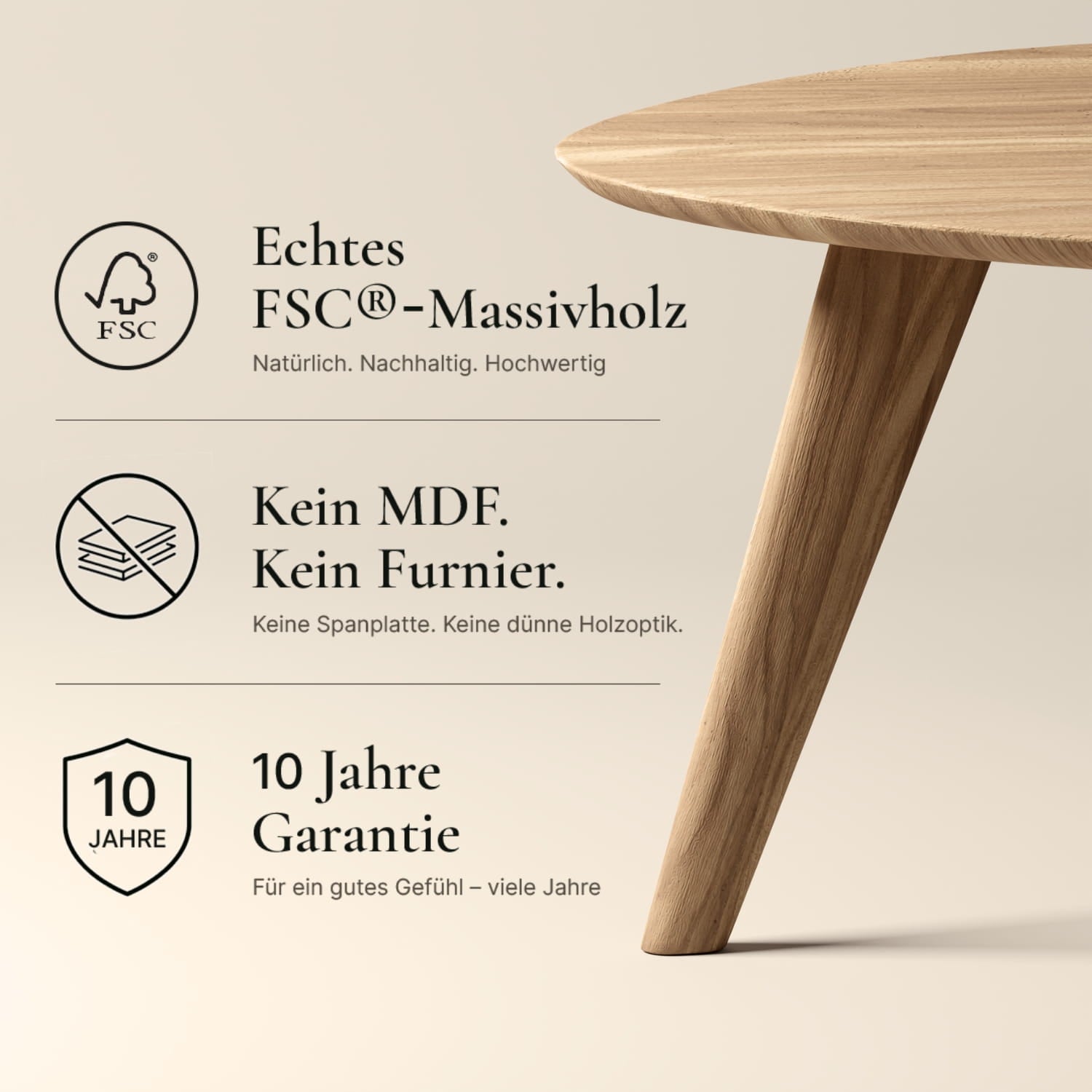 Couchtisch Elva aus FSC®-Massivholz