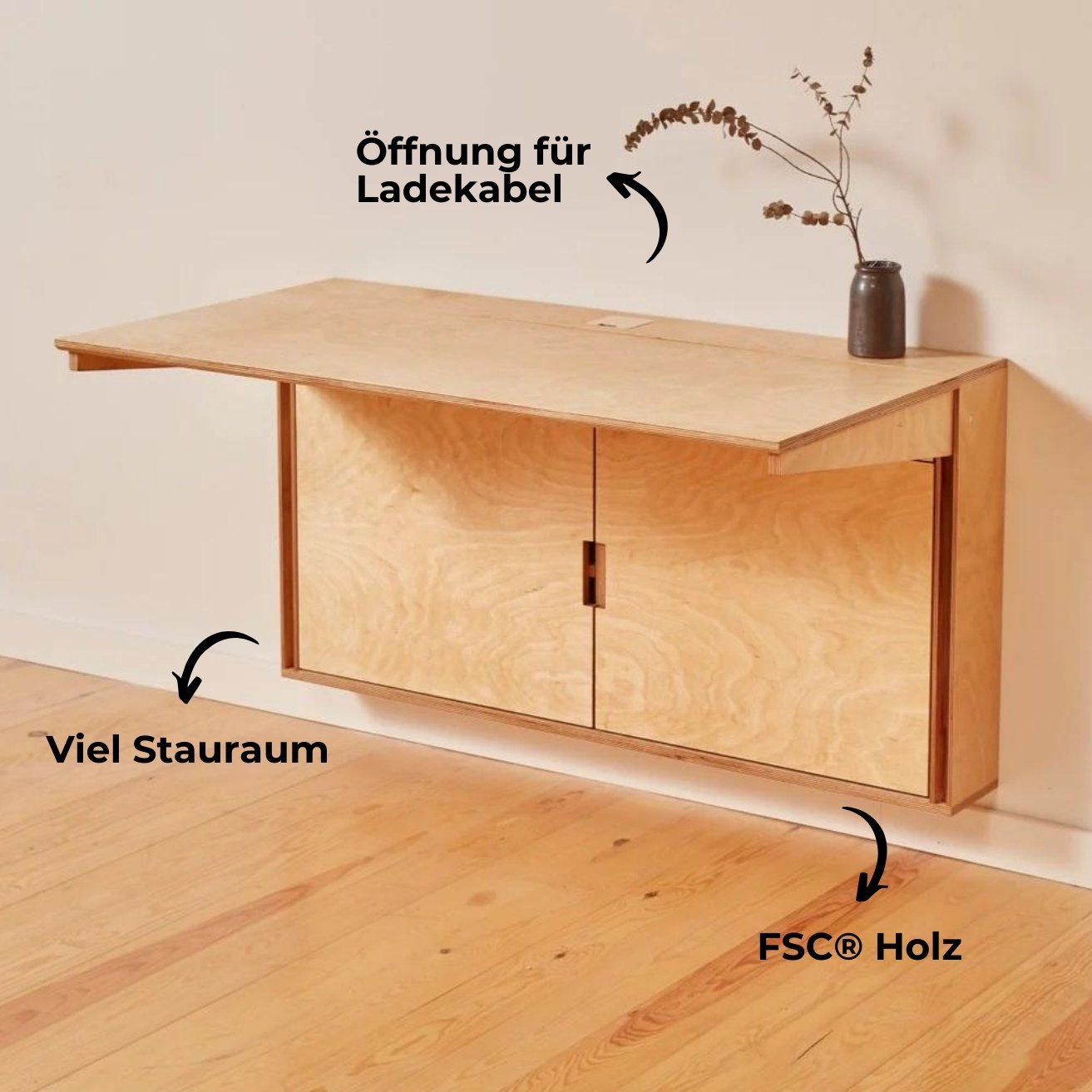 Schreibtisch klappbar 'Nordisk'