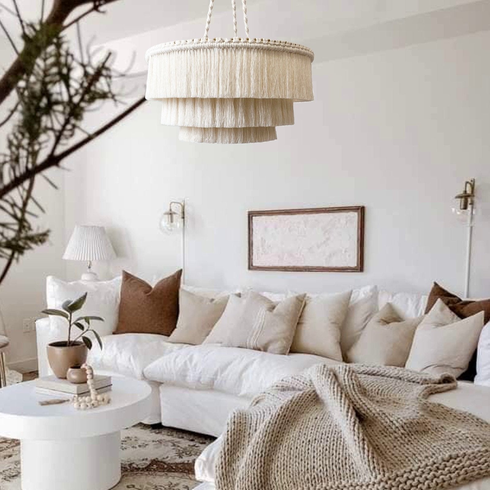 Makramee Lampe 'Bakdør' - NORDESTIC