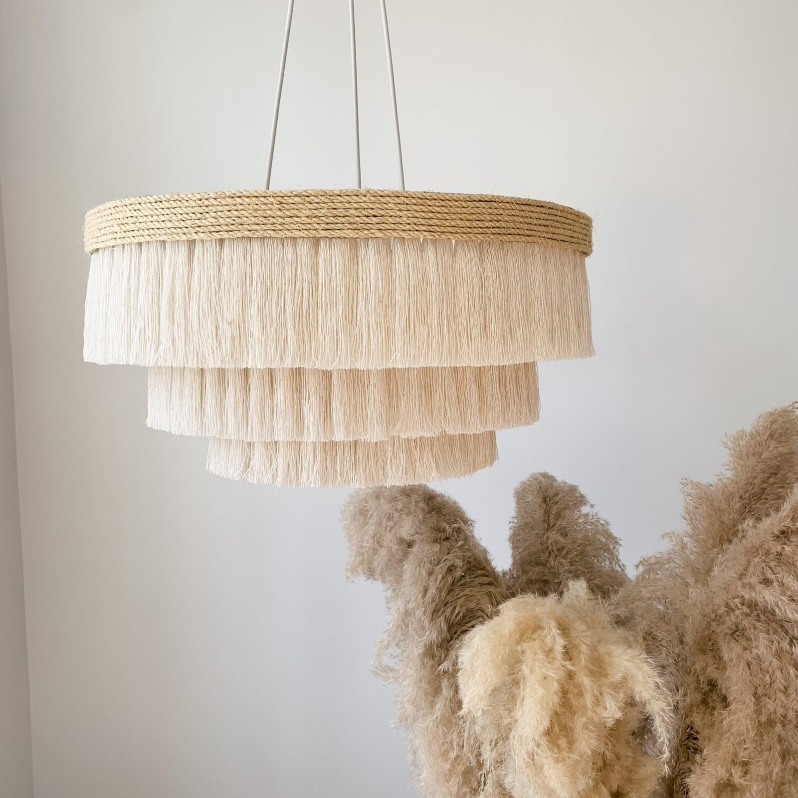 Makramee Lampe 'Gnåle' - NORDESTIC