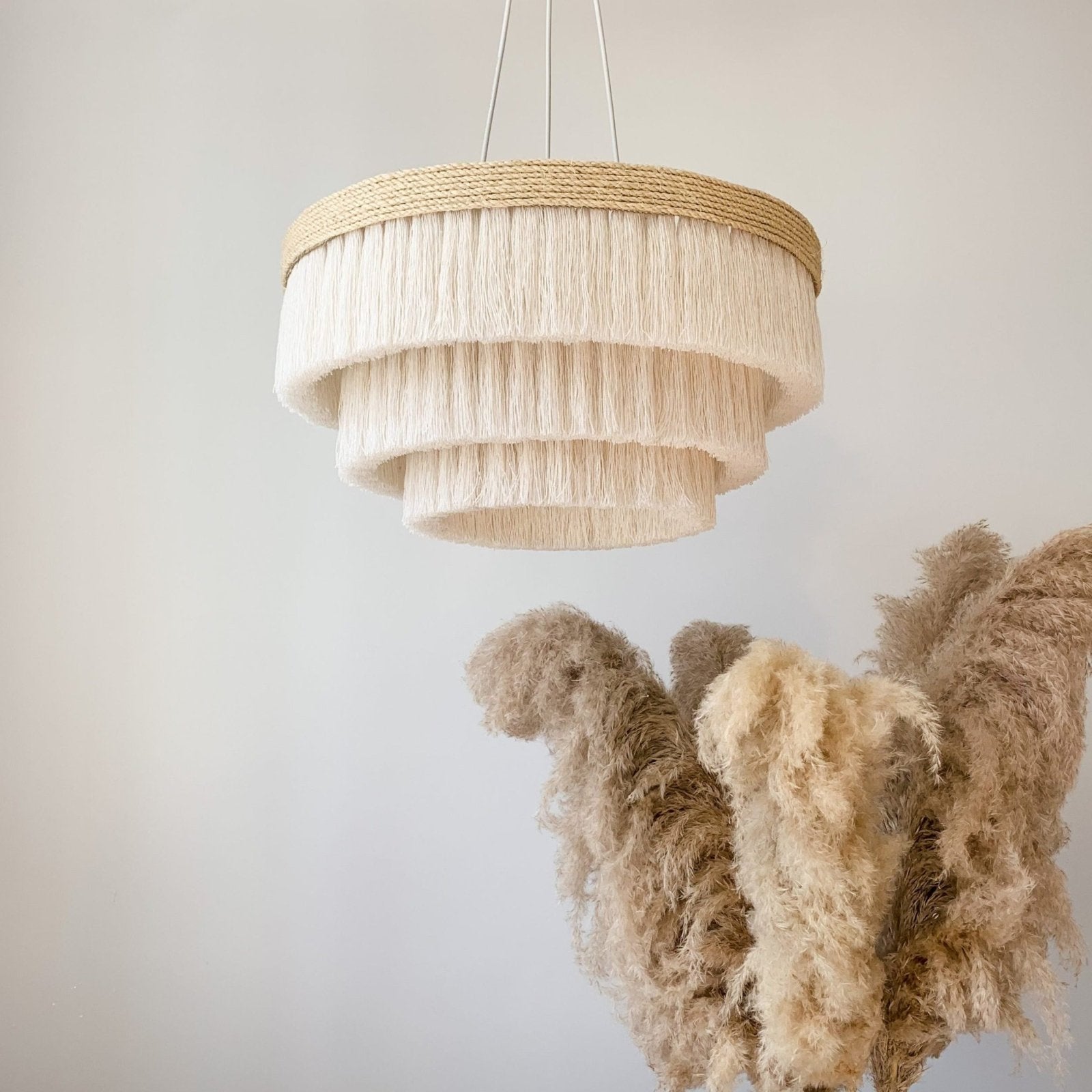 Makramee Lampe 'Gnåle' - NORDESTIC