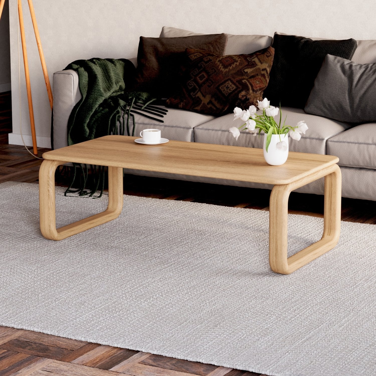 Couchtisch aus massiver Eiche 'Vesa'