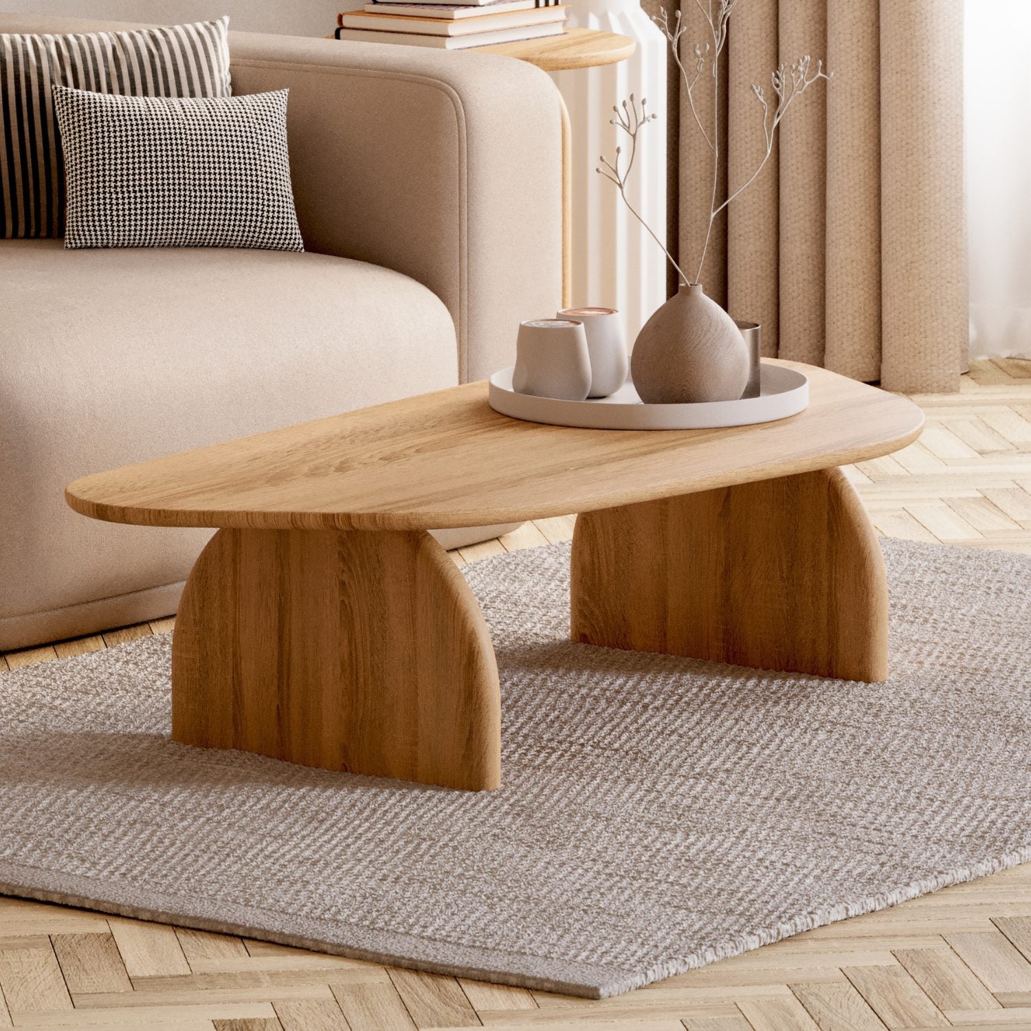Couchtisch aus massiver Eiche 'Eira'